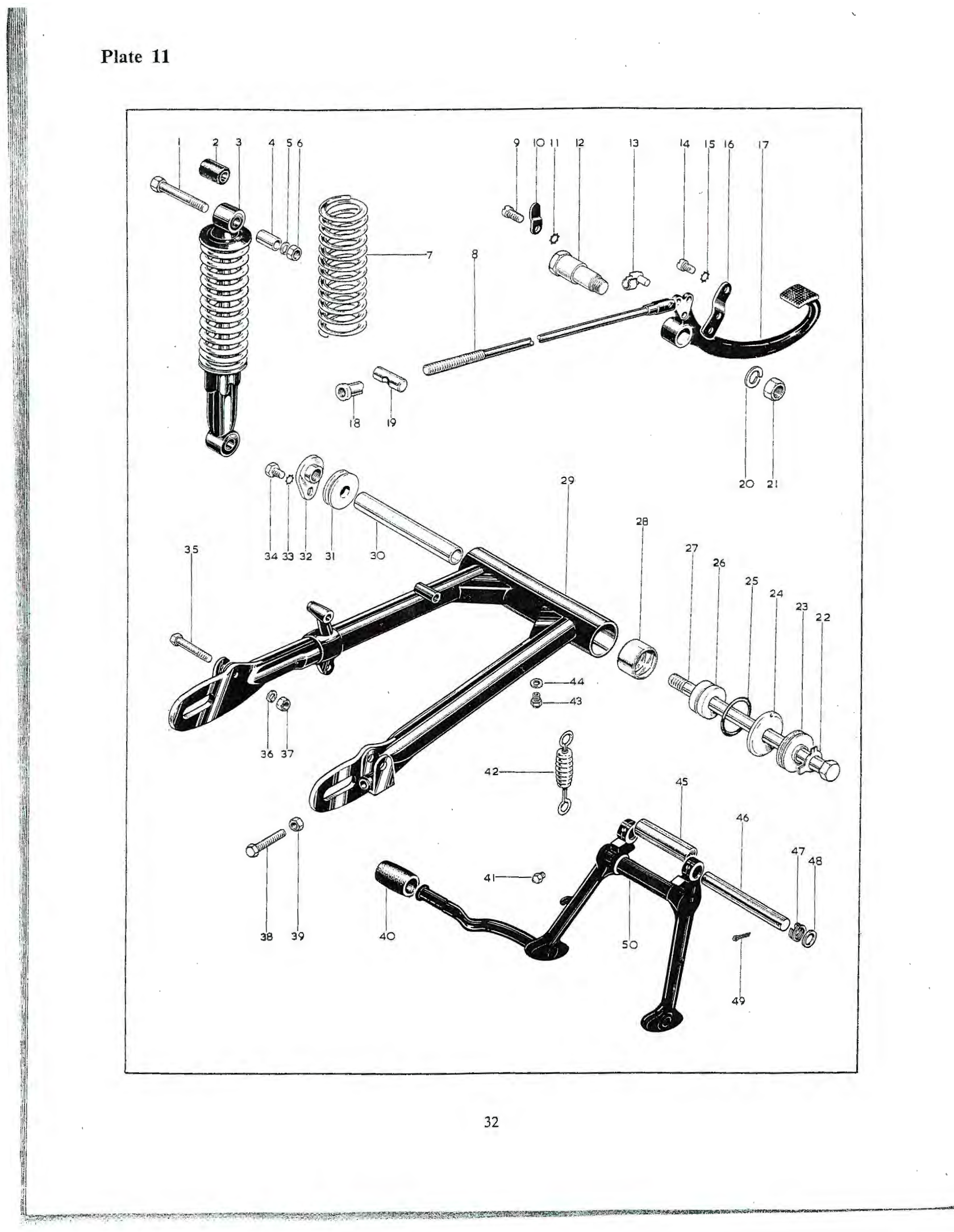 BSA Screw, stop lever to switch arm (3/16" B.S.C. × 11/32")
