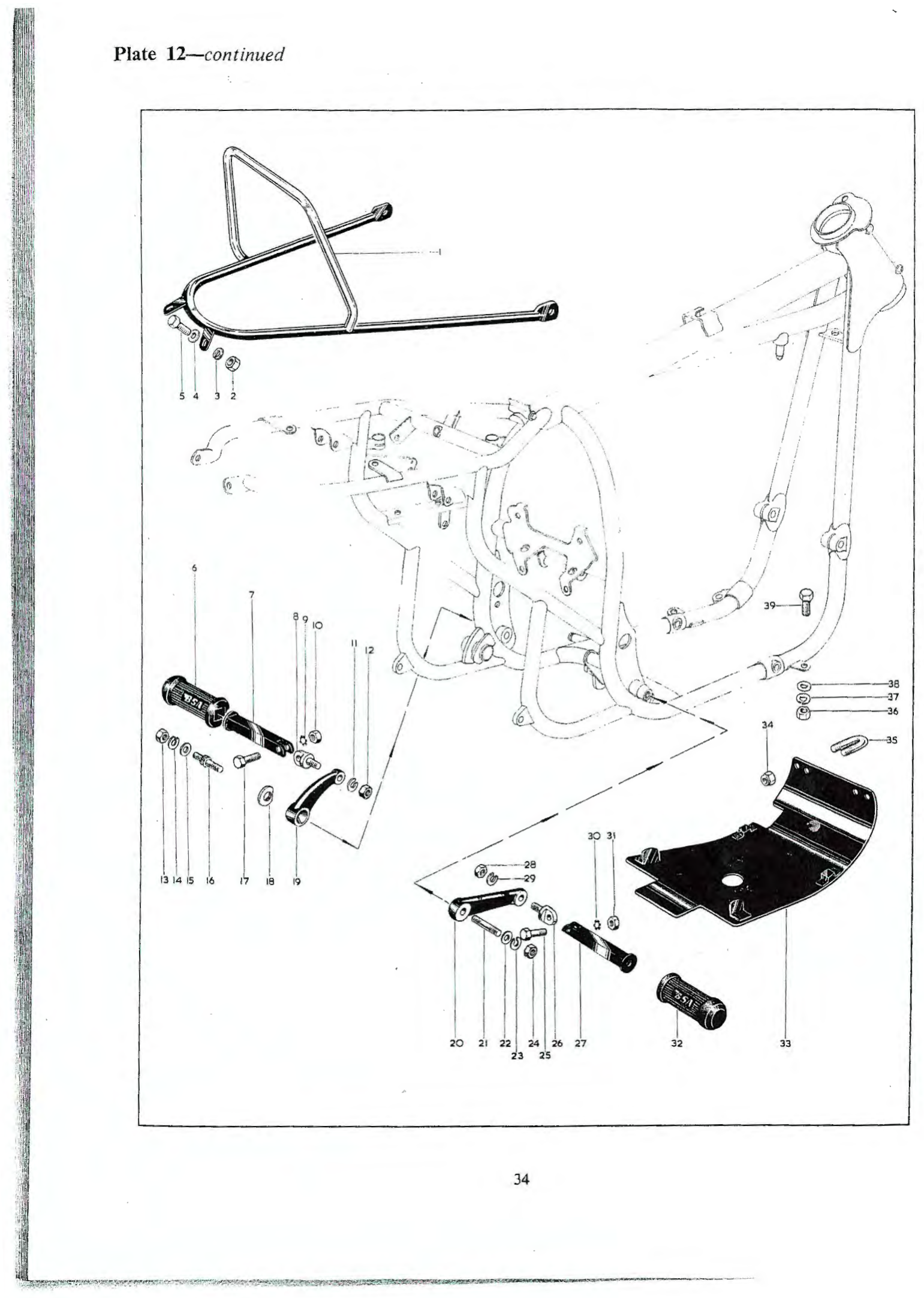 FOOTREST HANGER A65H