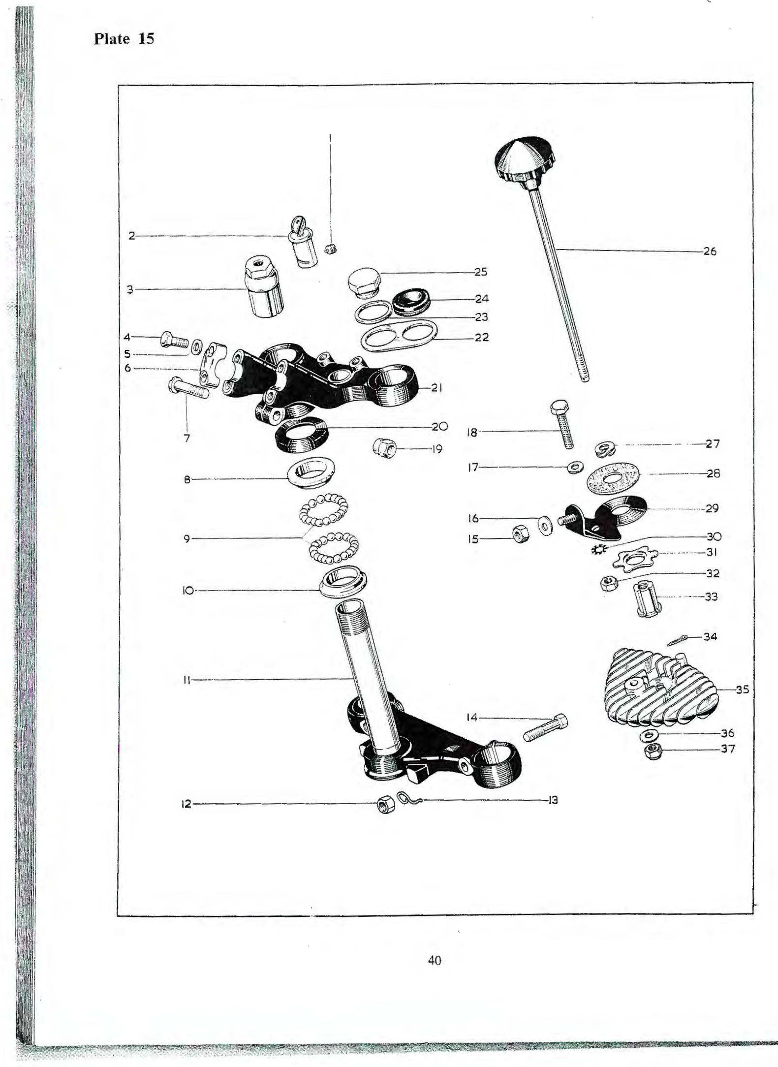 BSA STEERING STEM NUT A65