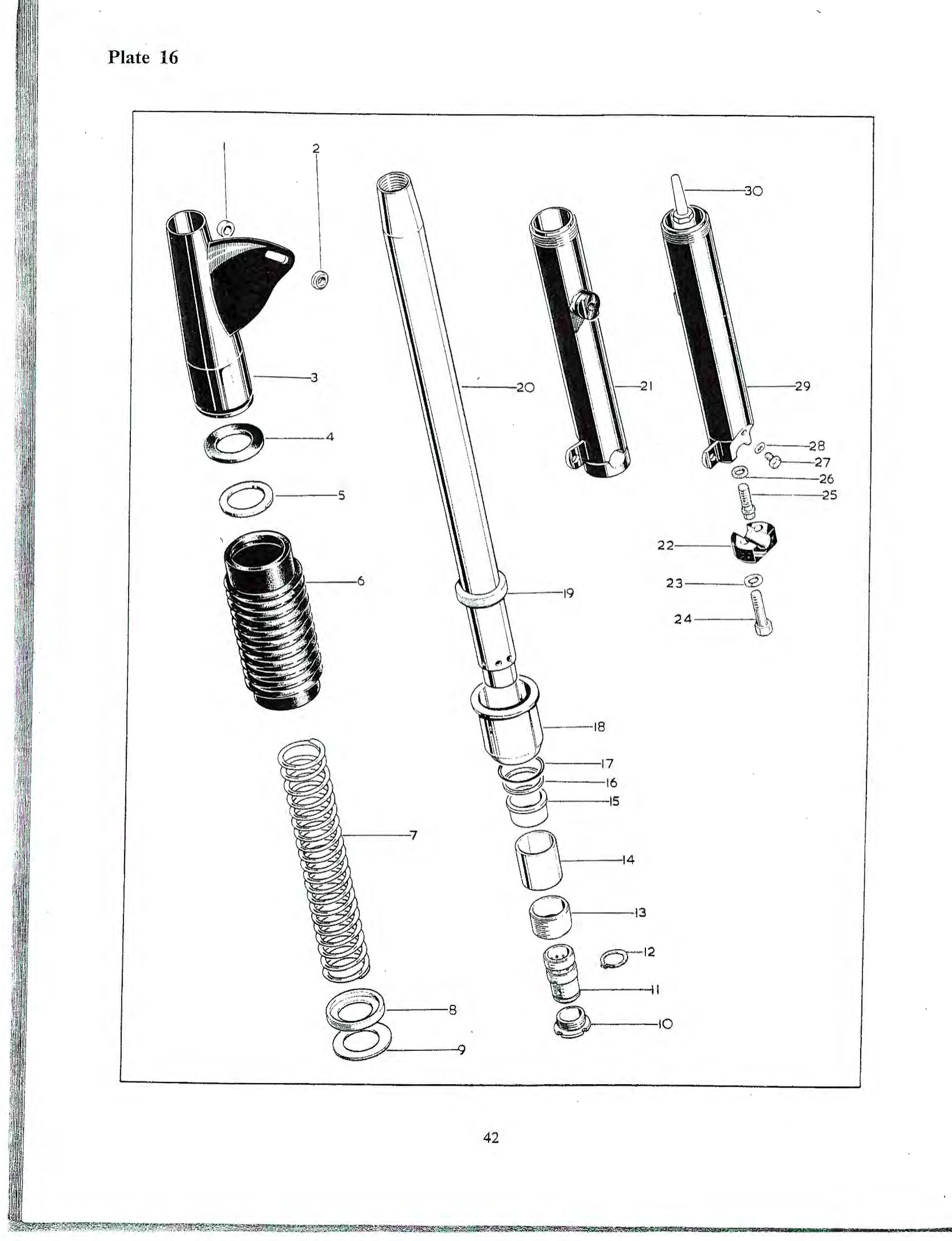BSA Fork outer member, left-hand