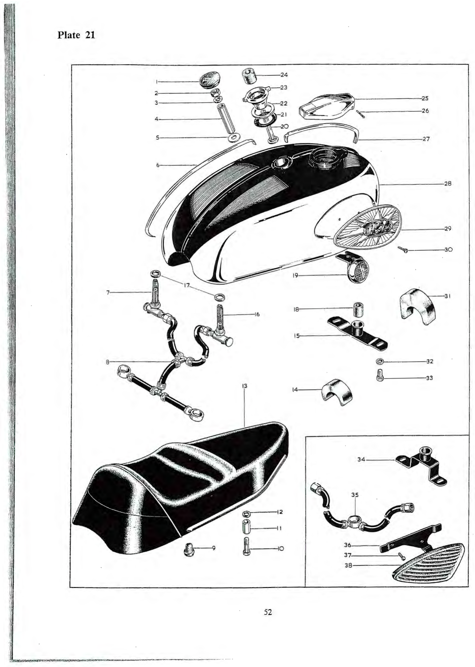 TANK SADDLE RUBBER BSA