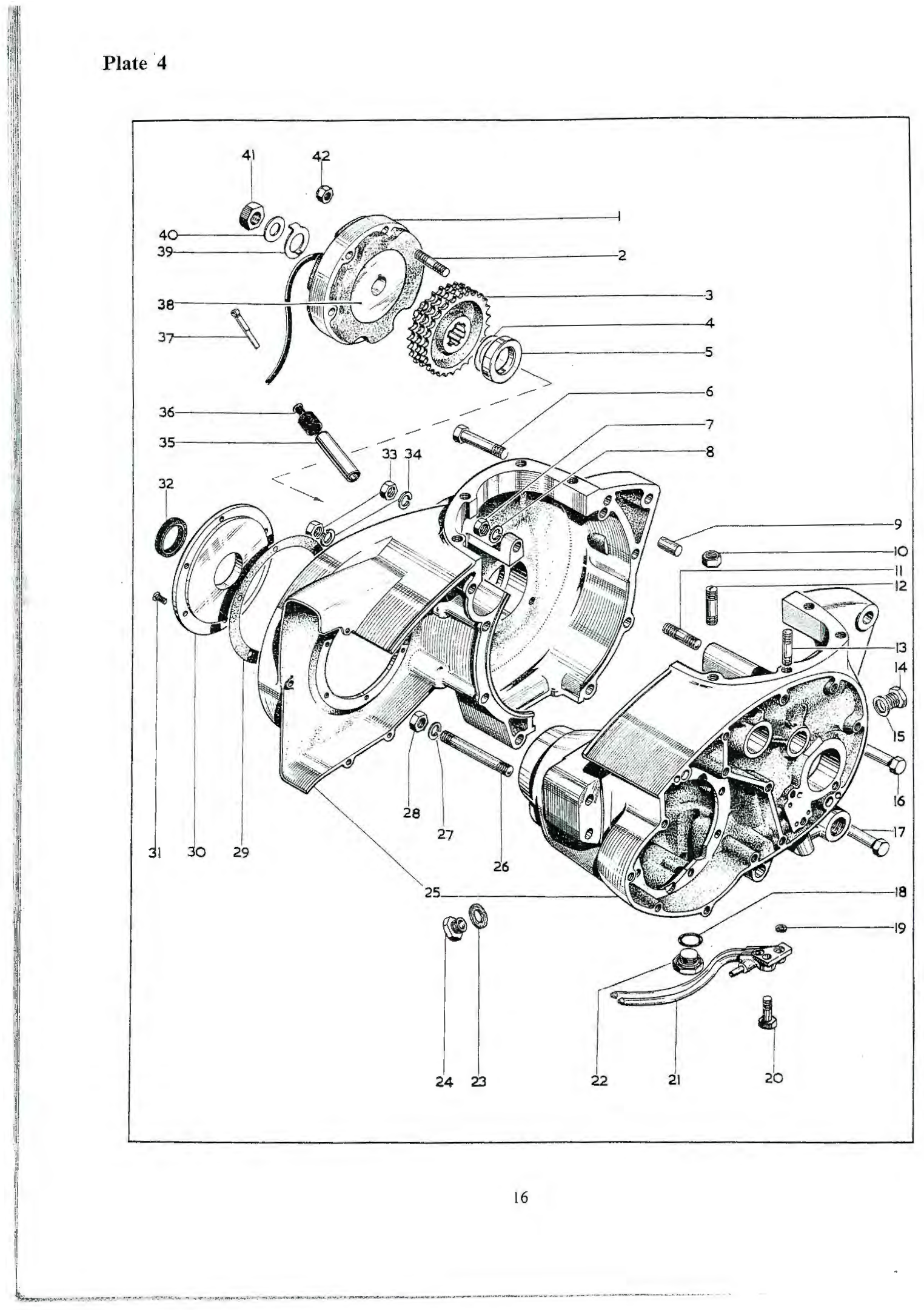 BSA Crankcase complete with fixed fittings