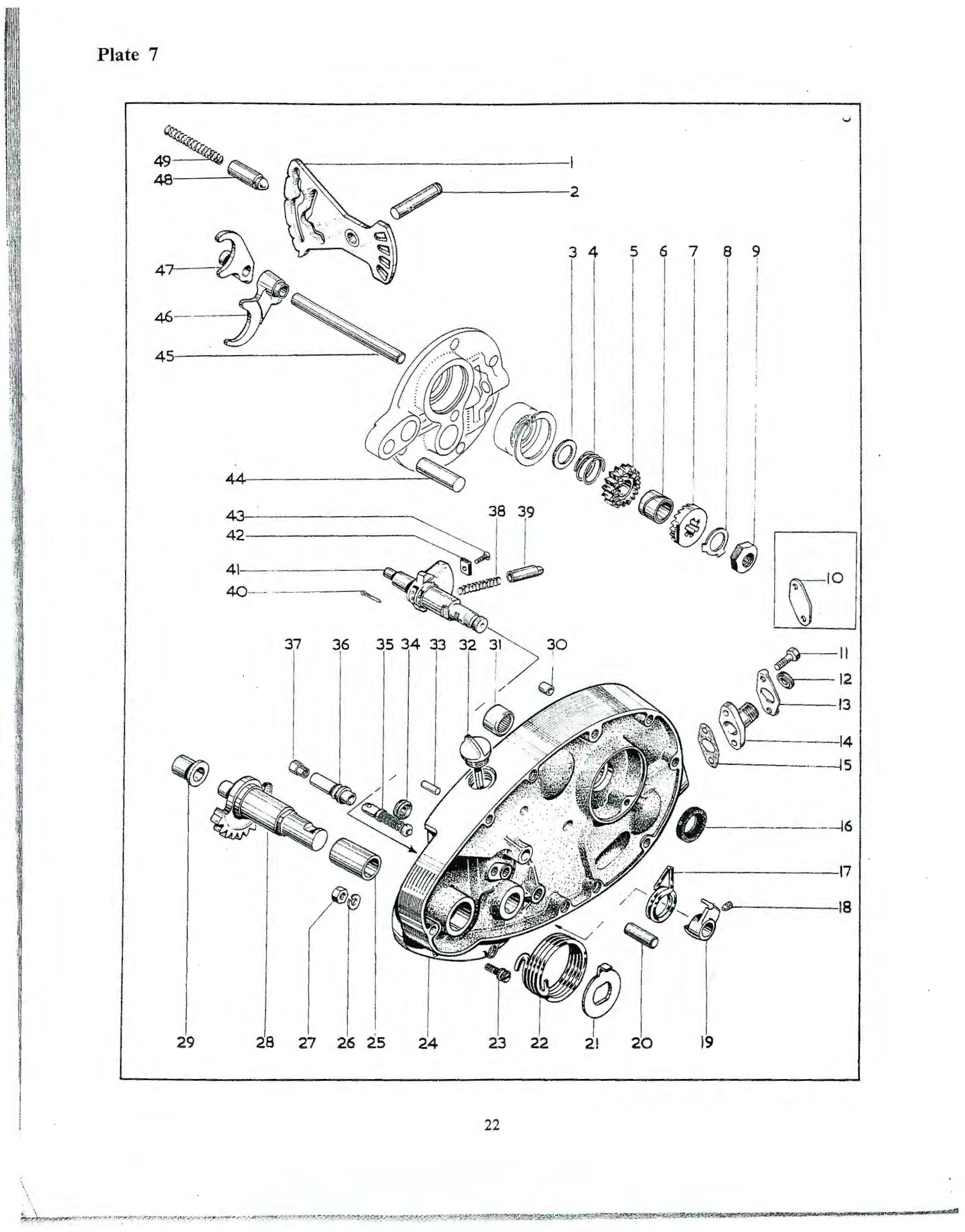 BSA Oil seal, idler pinion spindle