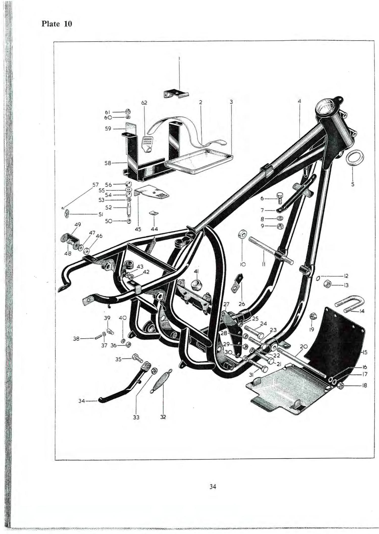 Norton Nut, brake pedal pivot (7/16" British Standard Cycle)
