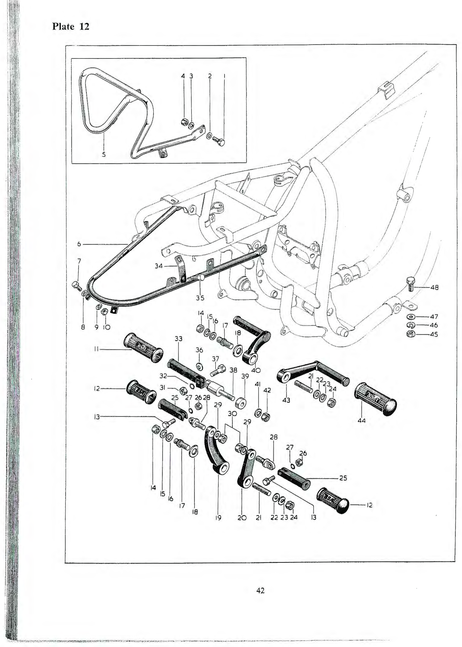 Norton Washer, footrest stud