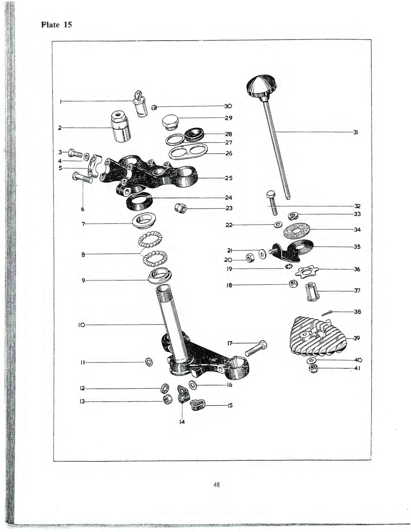 BSA Steering lock and key