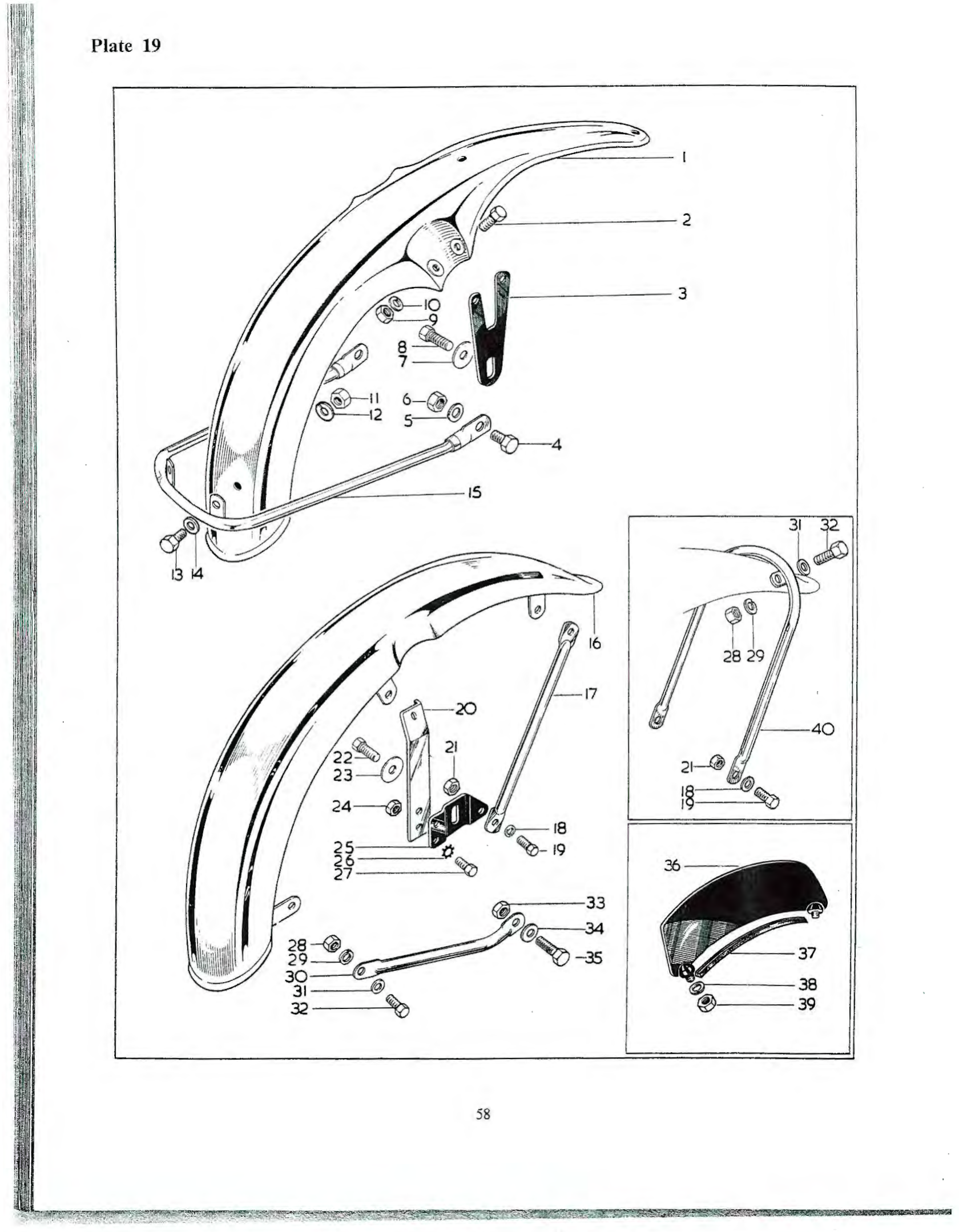 BSA Washer for bolt, line 35 (5/16" × 5/8" × 1/16")