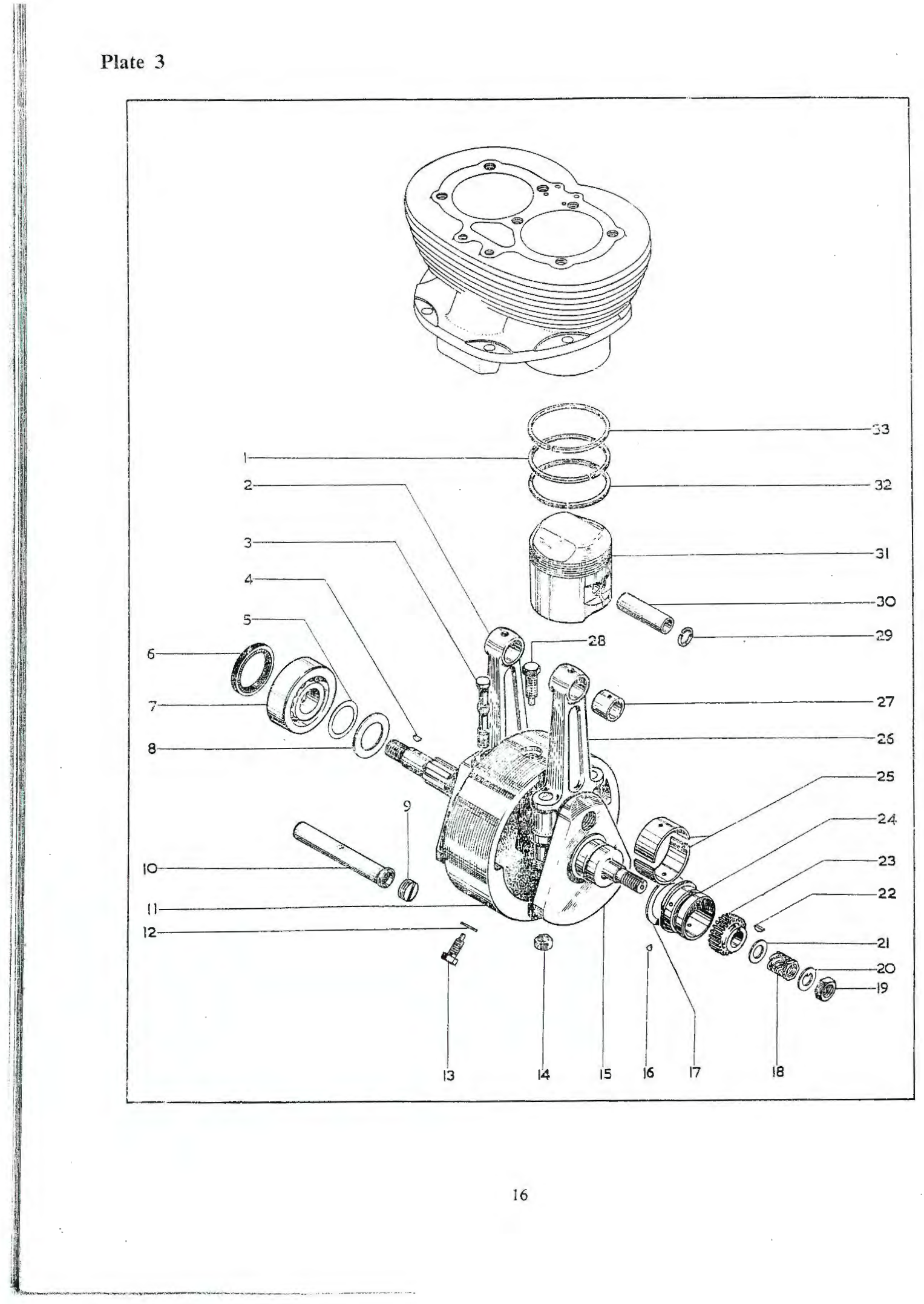 BSA Plug — crankshaft oil tube