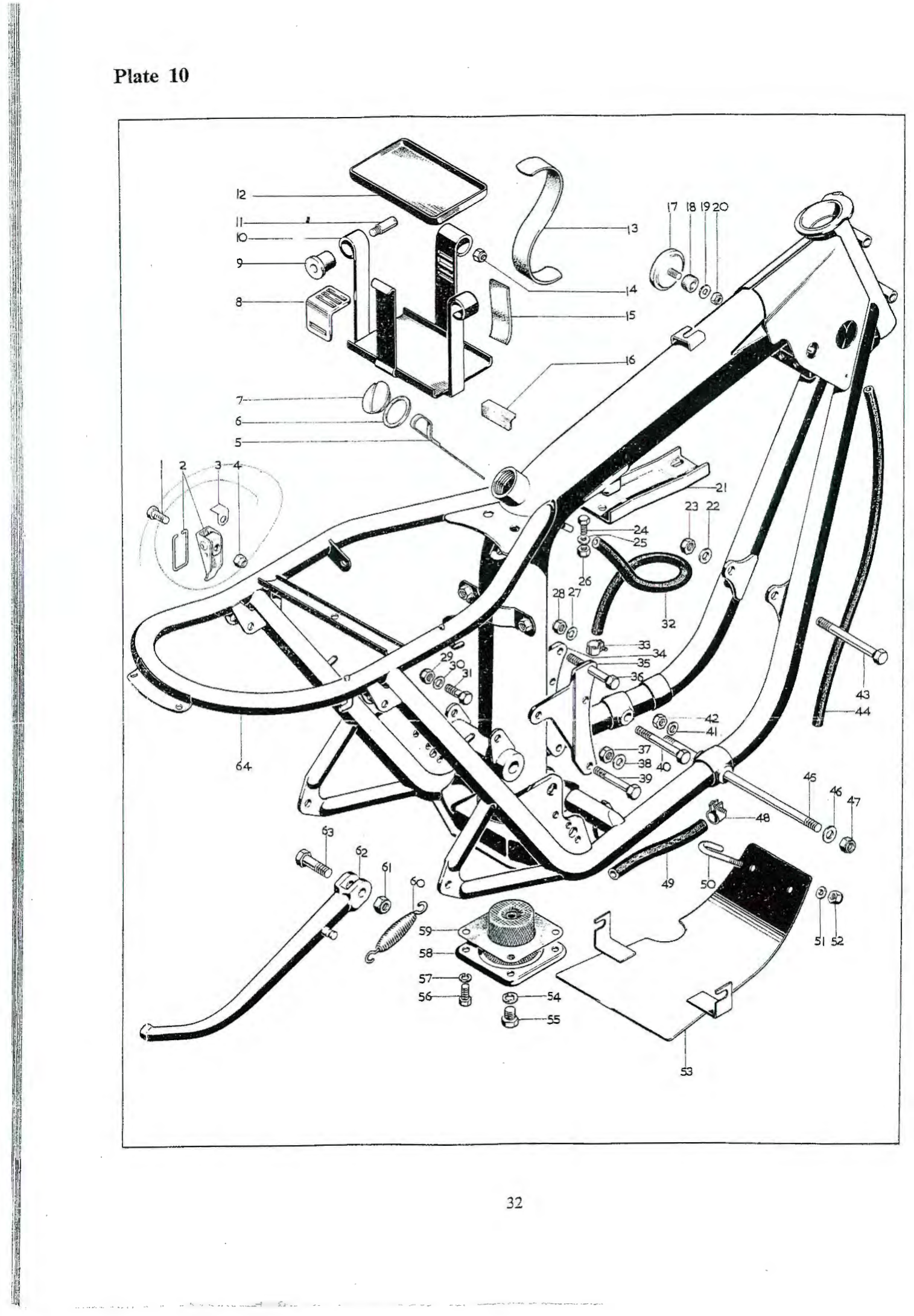 BSA Bolt — engine fixing, front (7/16" UN.F. × 3¼")