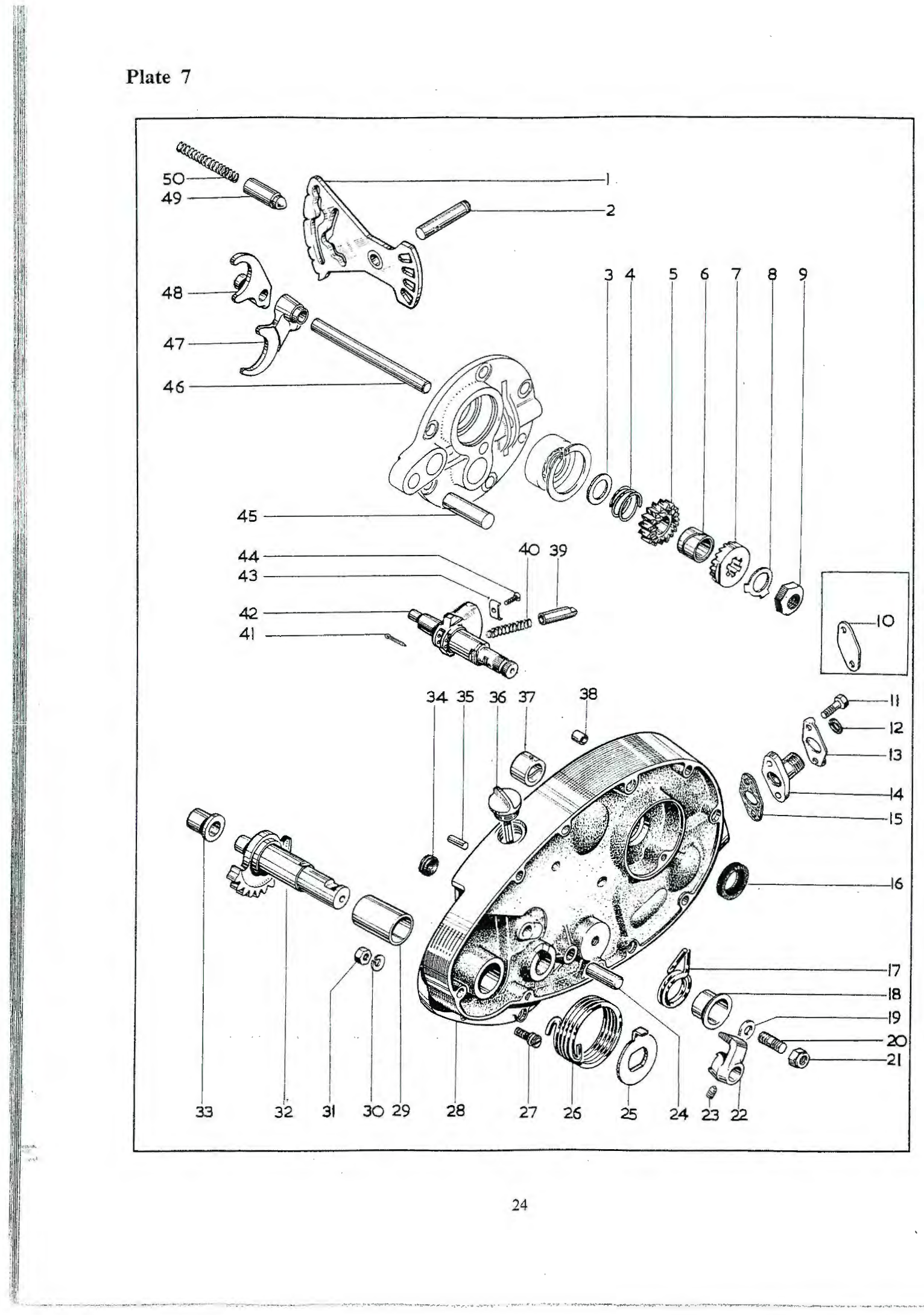 BSA Inner timing cover with fixed fittings