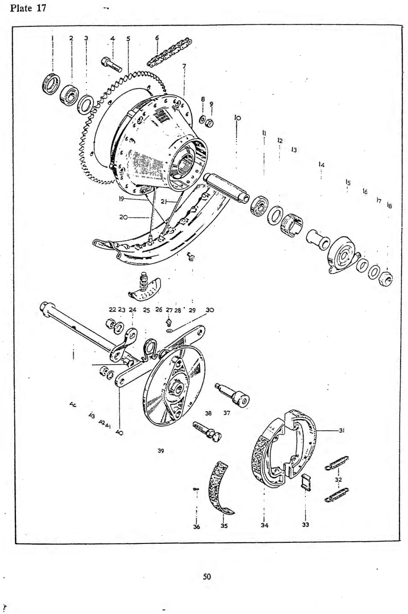 BSA Return spring, brake shoe
