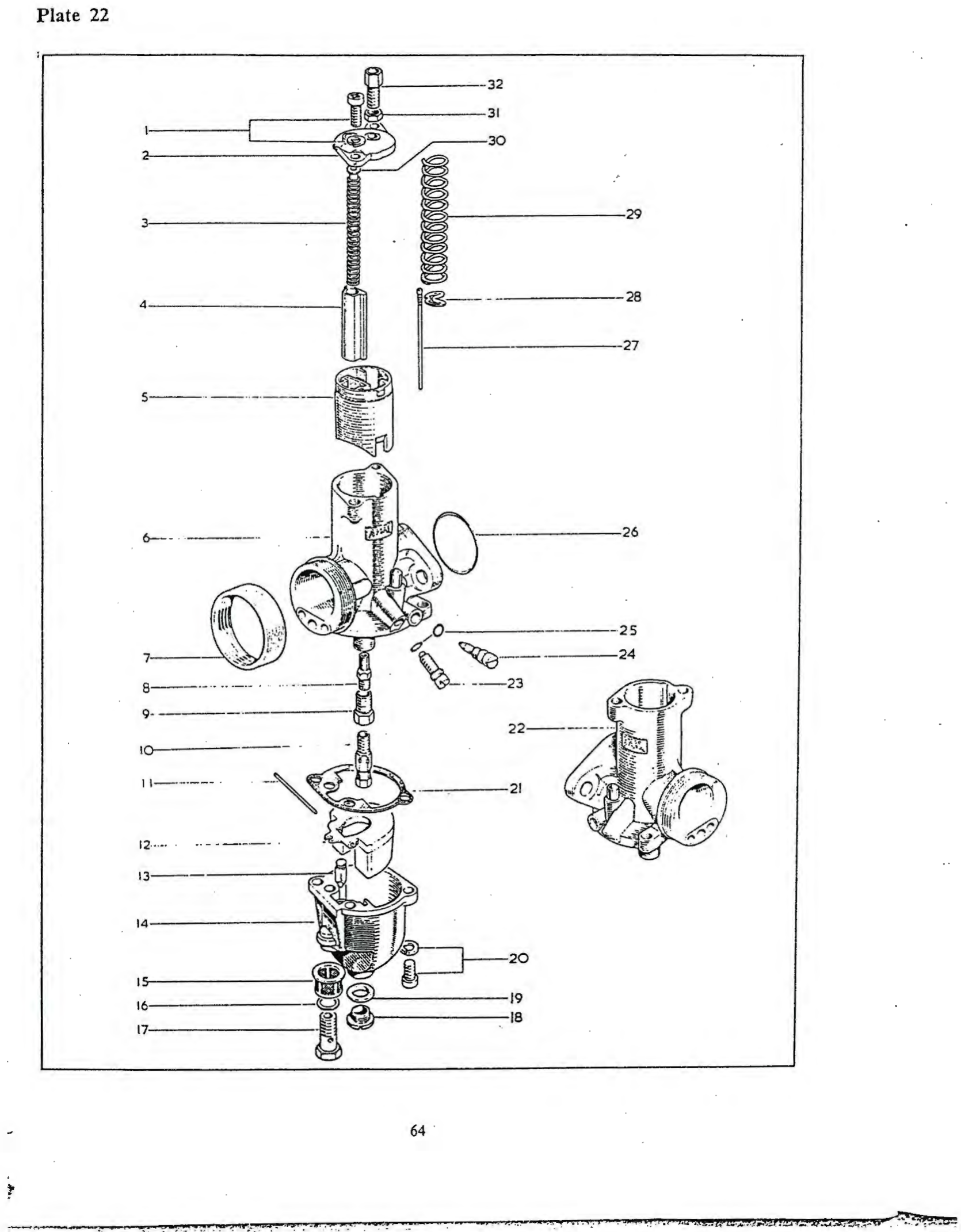Carburetter complete — right