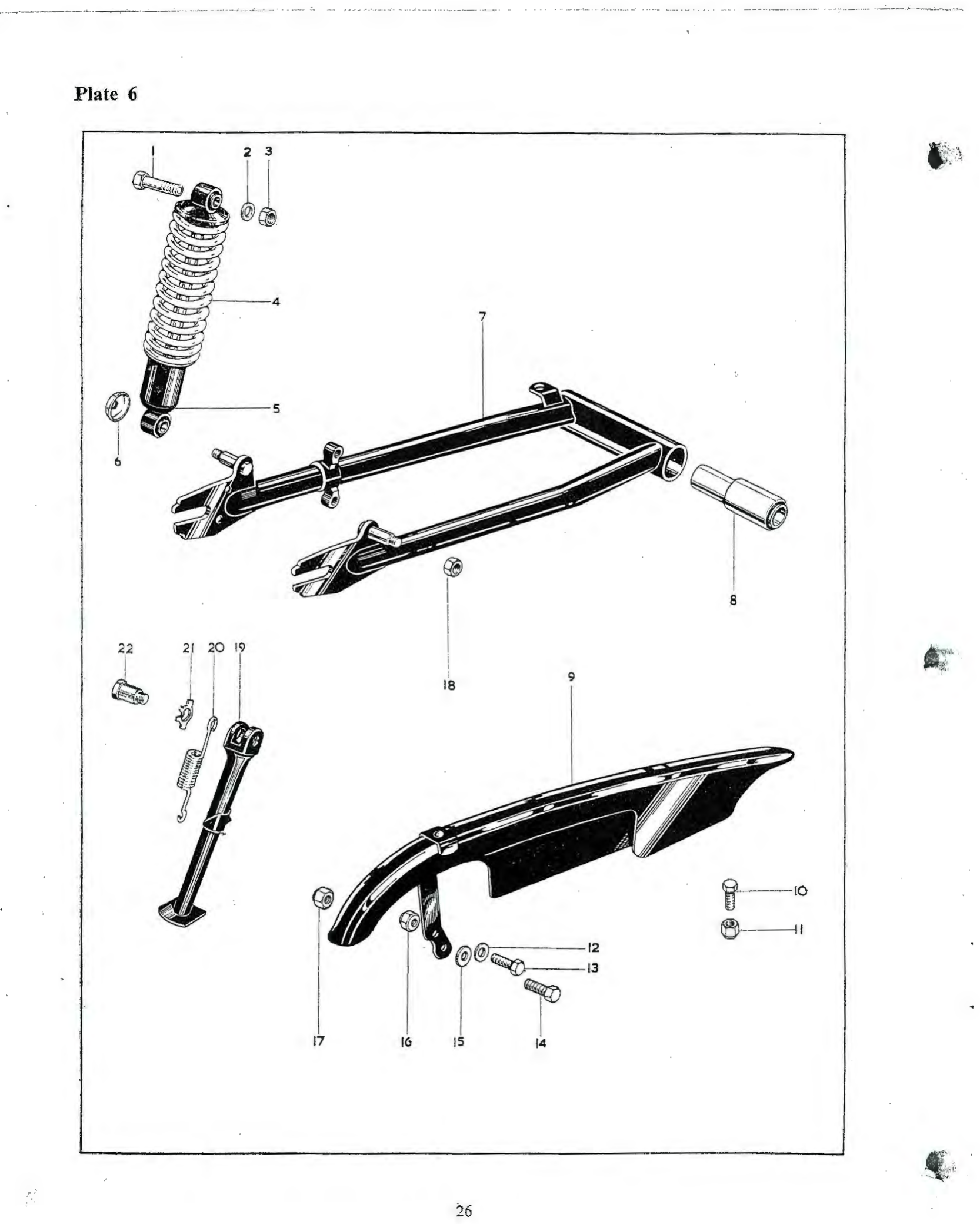 BSA Washer, rear damper top mounting (3/8" × 13/16" × 1/16")