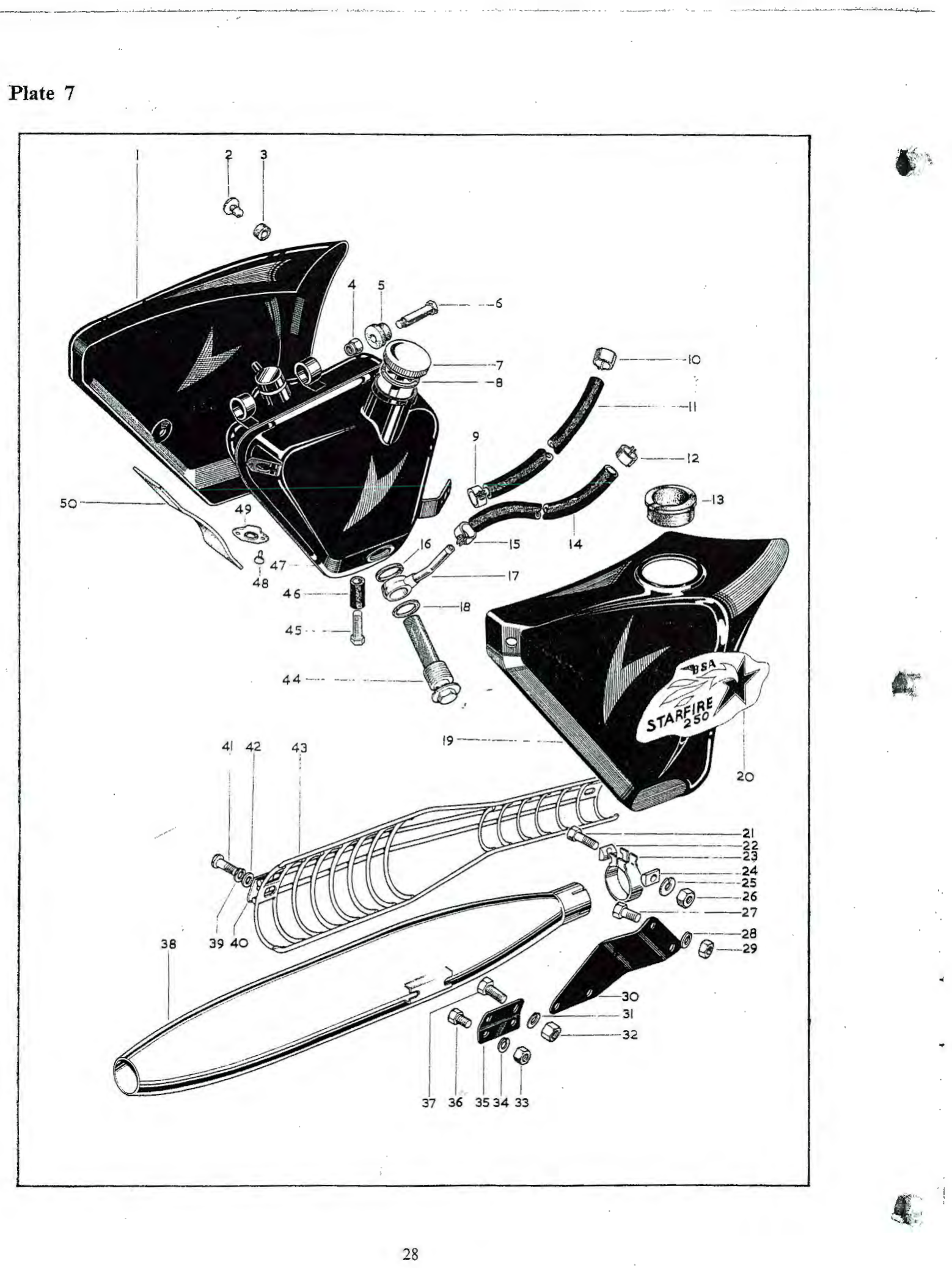 BSA "D" washer — coupling pipe clip