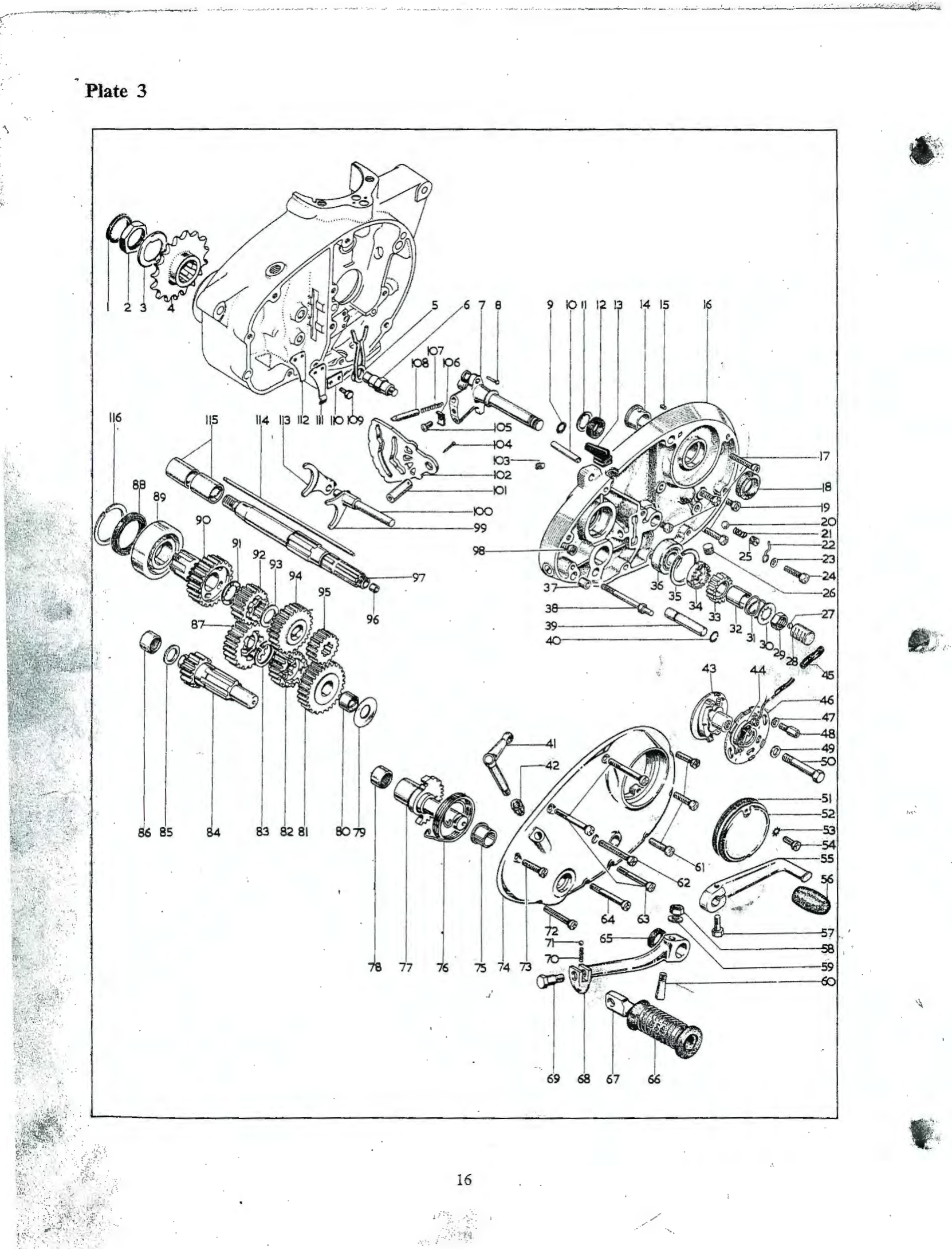 BSA Rack, clutch operating