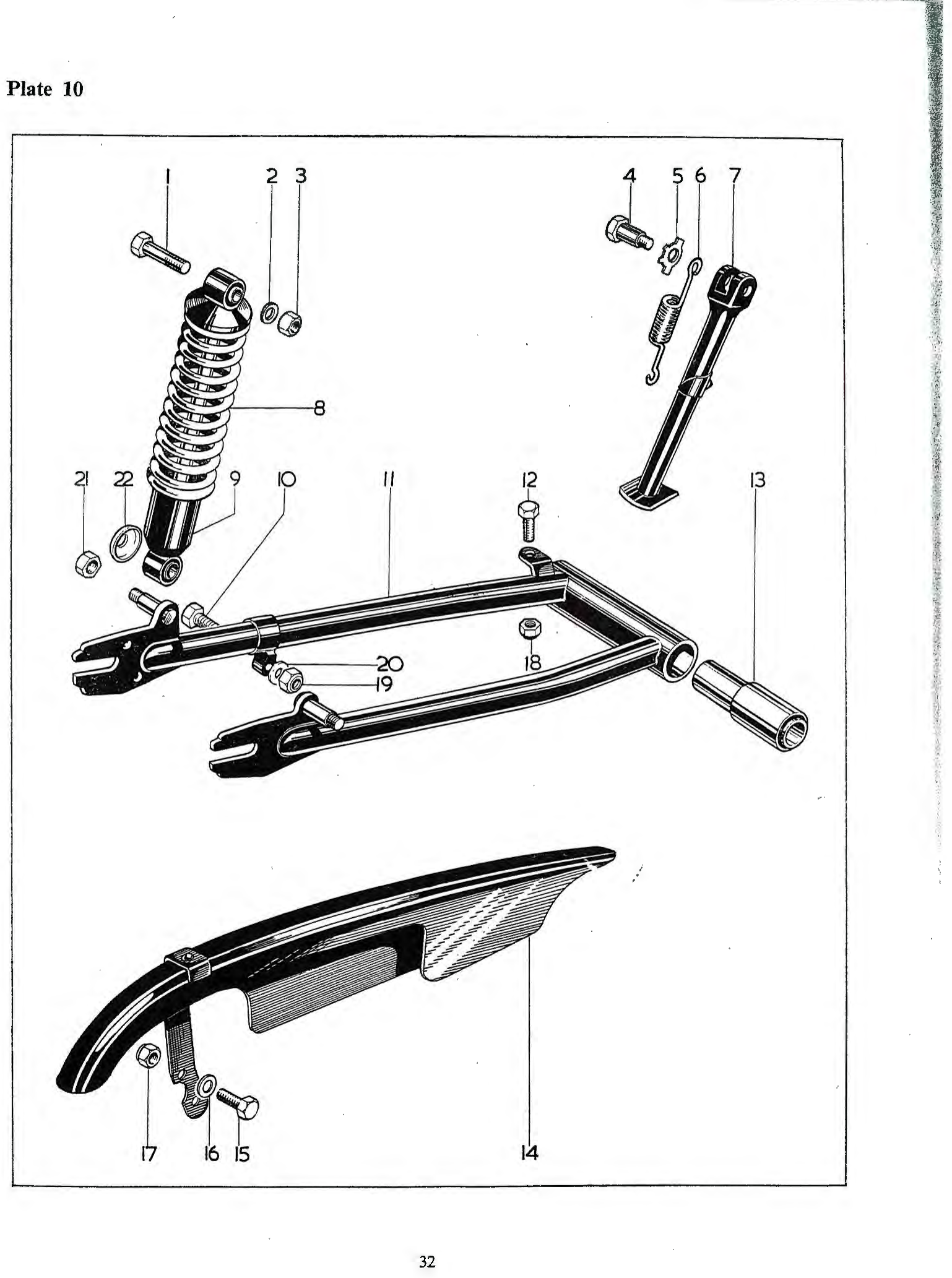 Norton Nut, rear damper top mounting (3/8" British Standard Cycle)