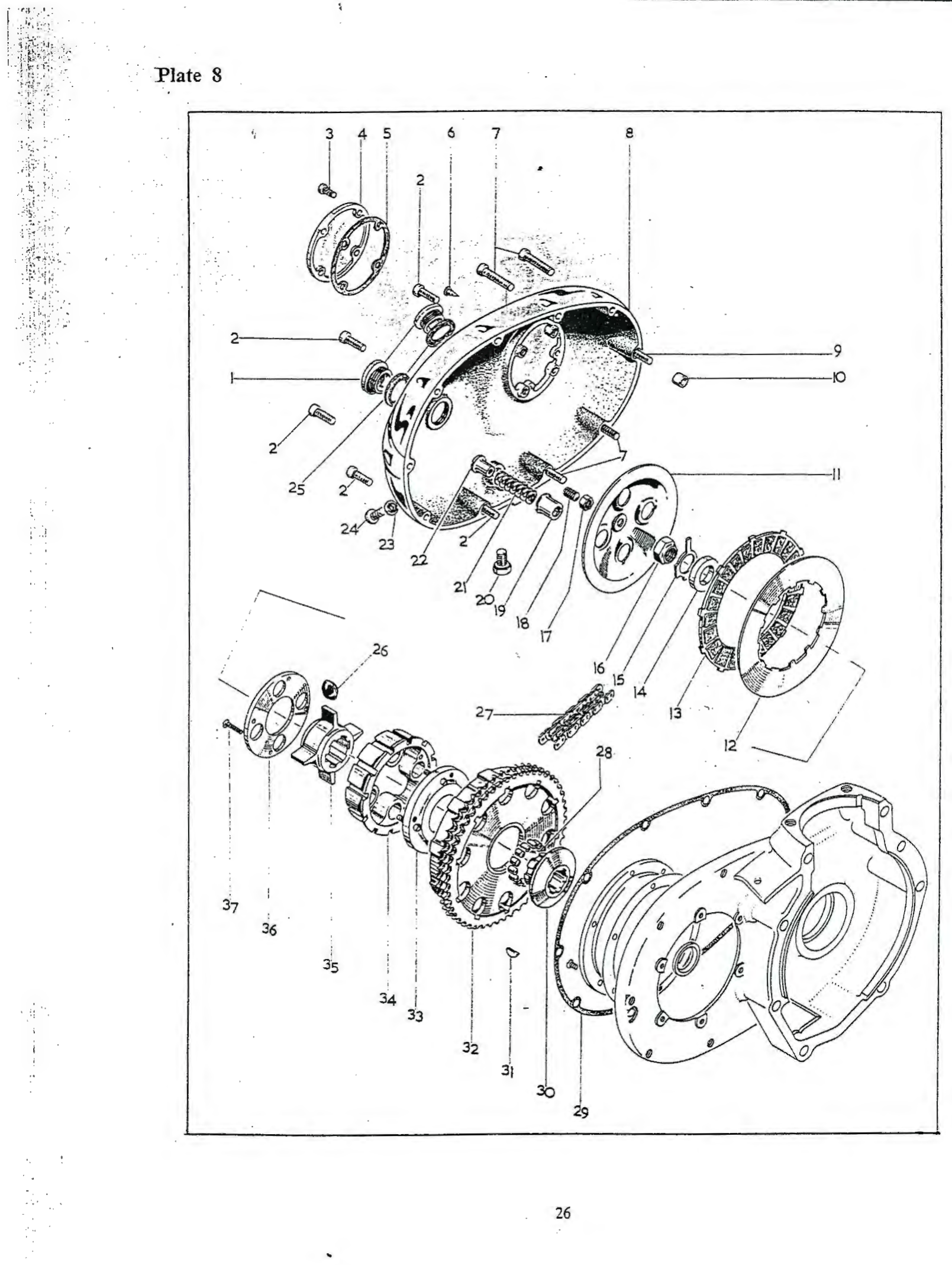 BSA CLUTCH DERBY,TR25W/B25