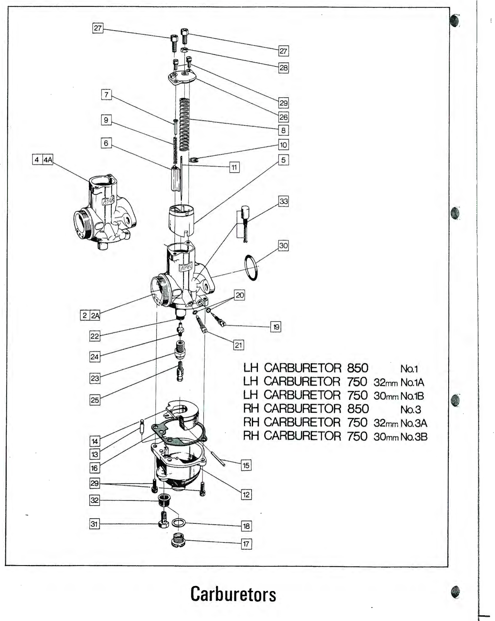 Norton Carburetor 850 L.H. L932/30