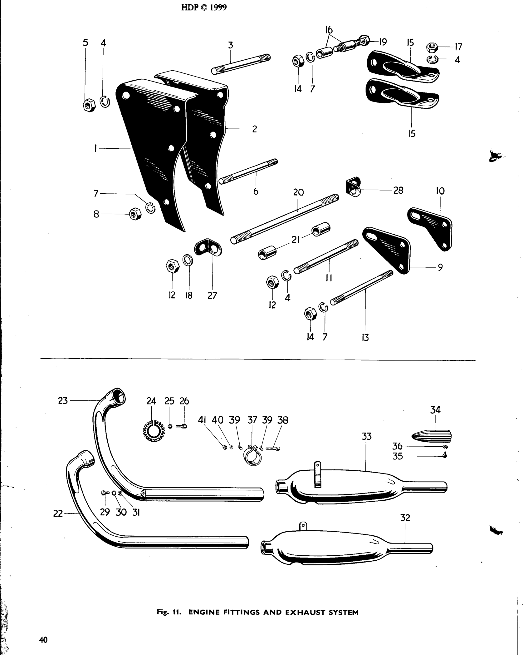 ENGINE FITTINGS AND EXHAUST SYSTEM