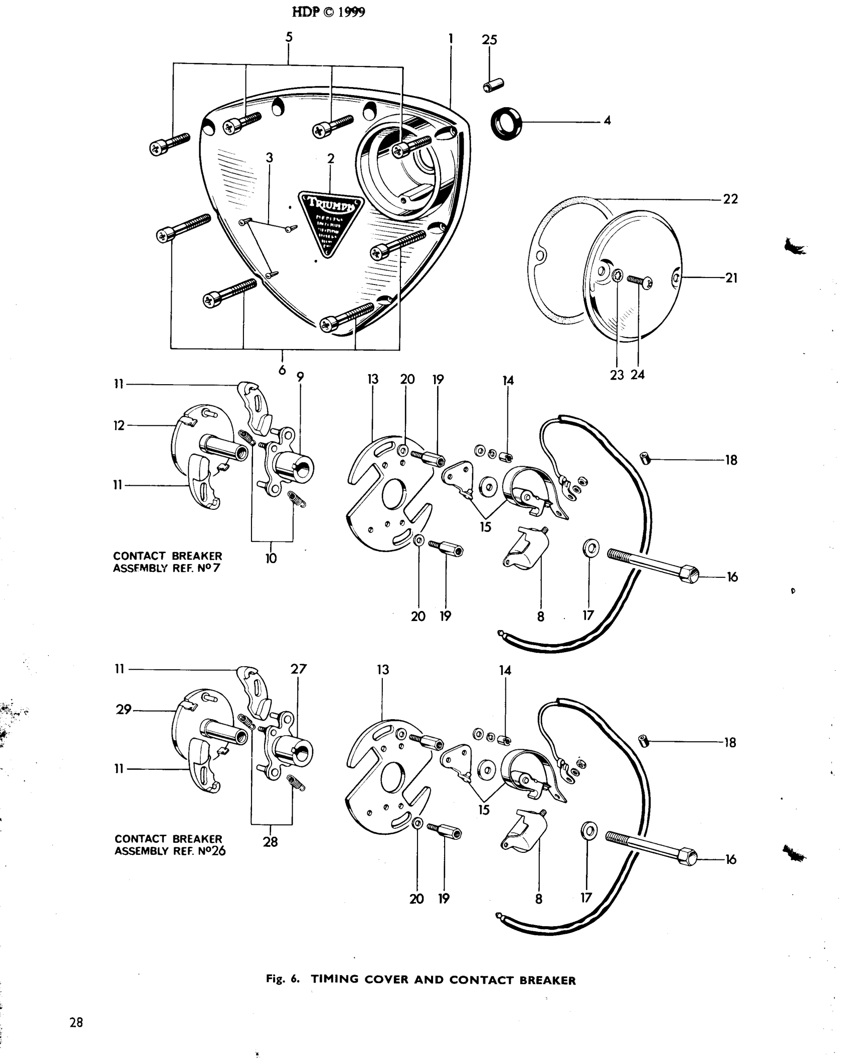 TIMING COVER AND CONTACT BREAKER