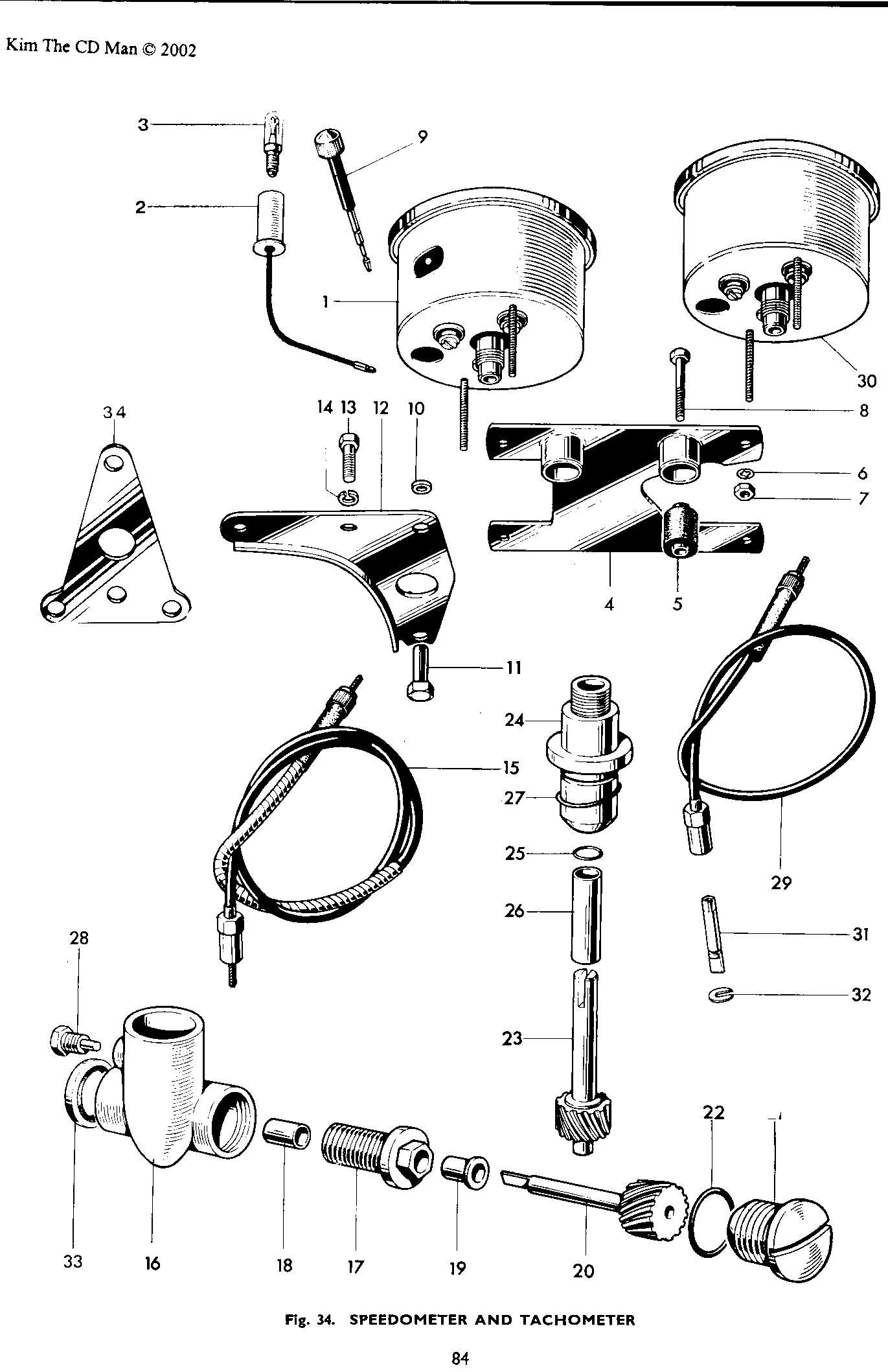 TACHOMETER GEARBOX (Body E5757)