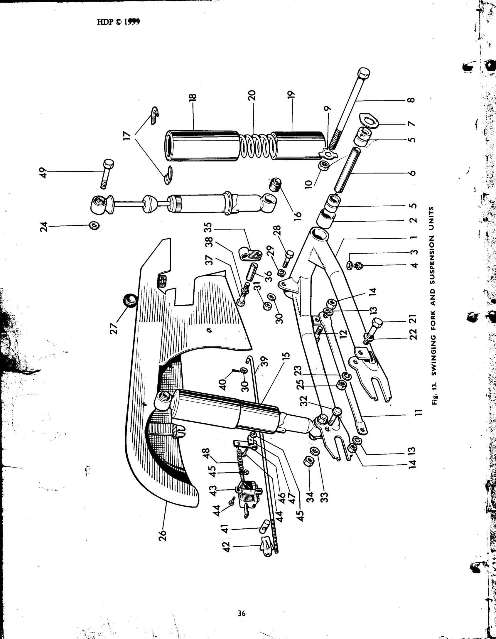 SWINGING FORK AND SUSPENSION UNITS