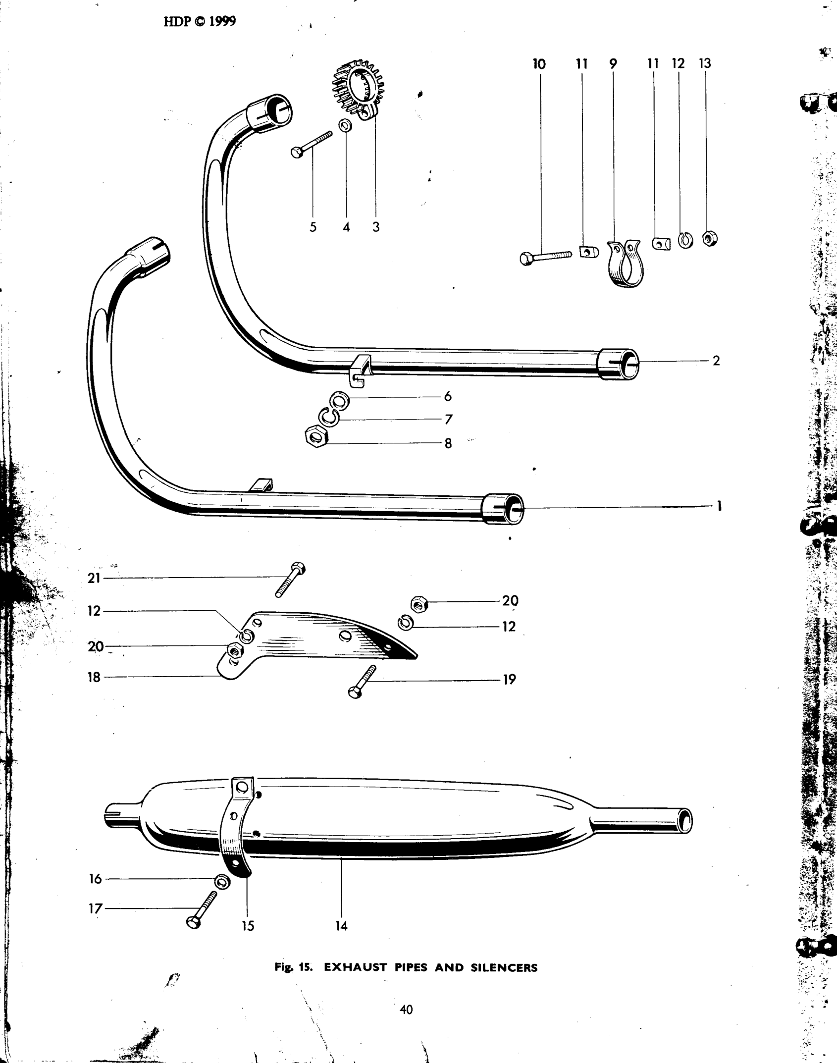PIPE SET,1963-64 650 TRI