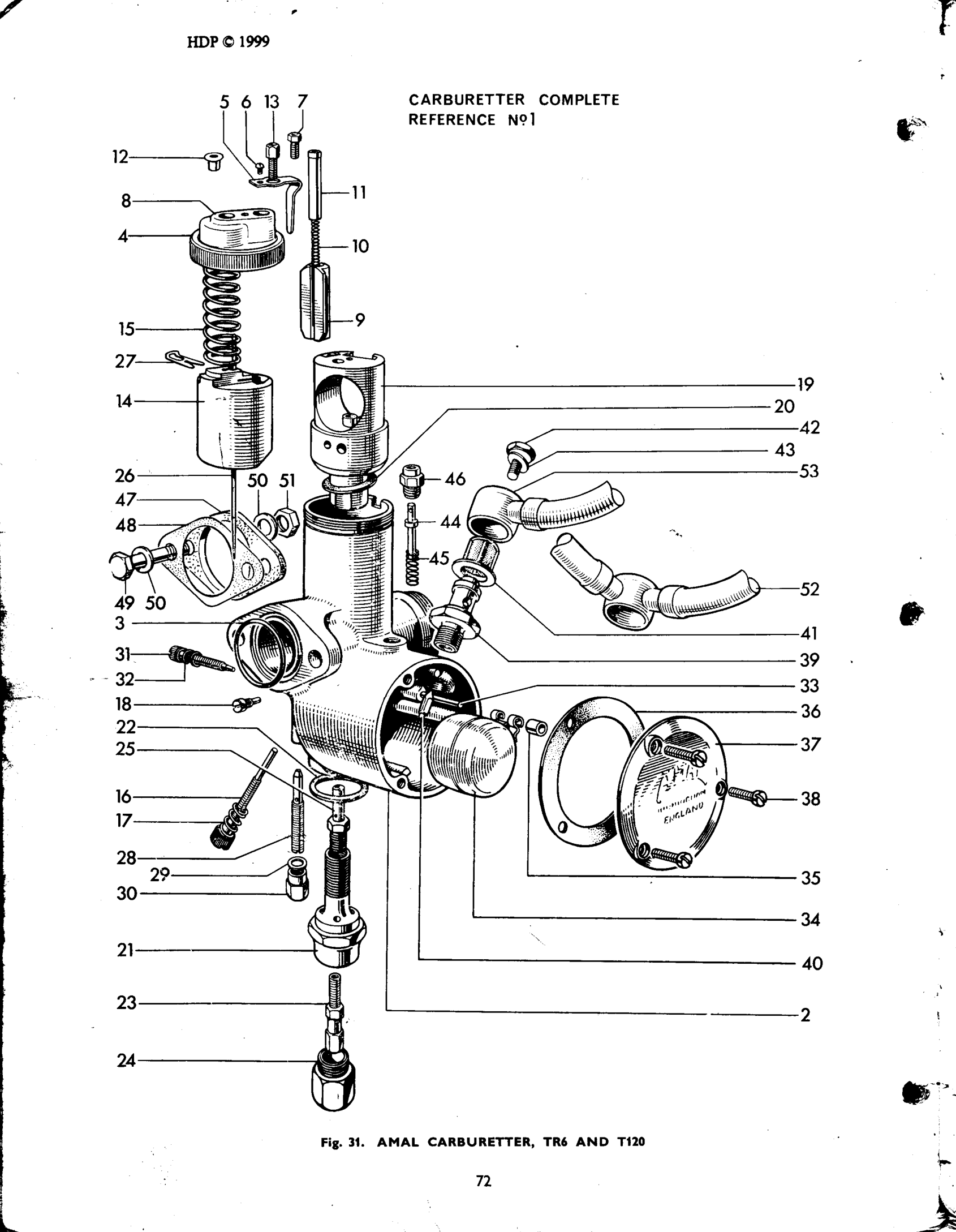 AMAL CARBURETTER, TR6 & T120