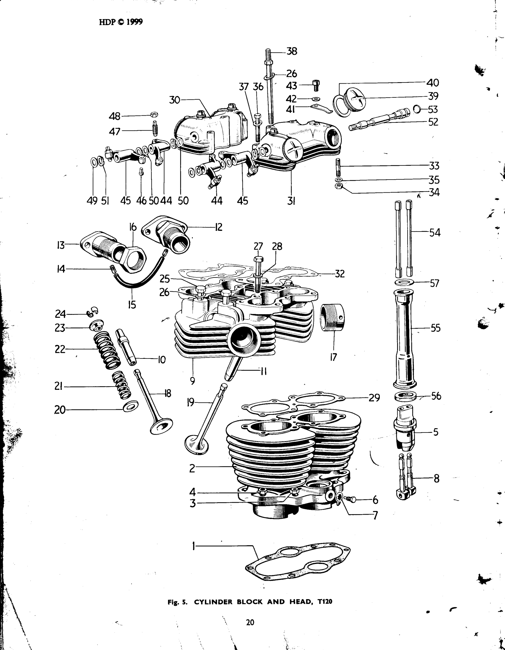 CYLINDER BLOCK AND HEAD, T120