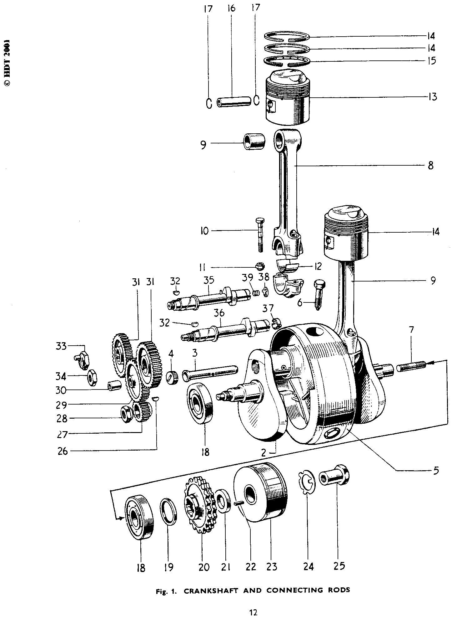 CRANKSHAFT AND FLYWHEEL ASSEMBLY