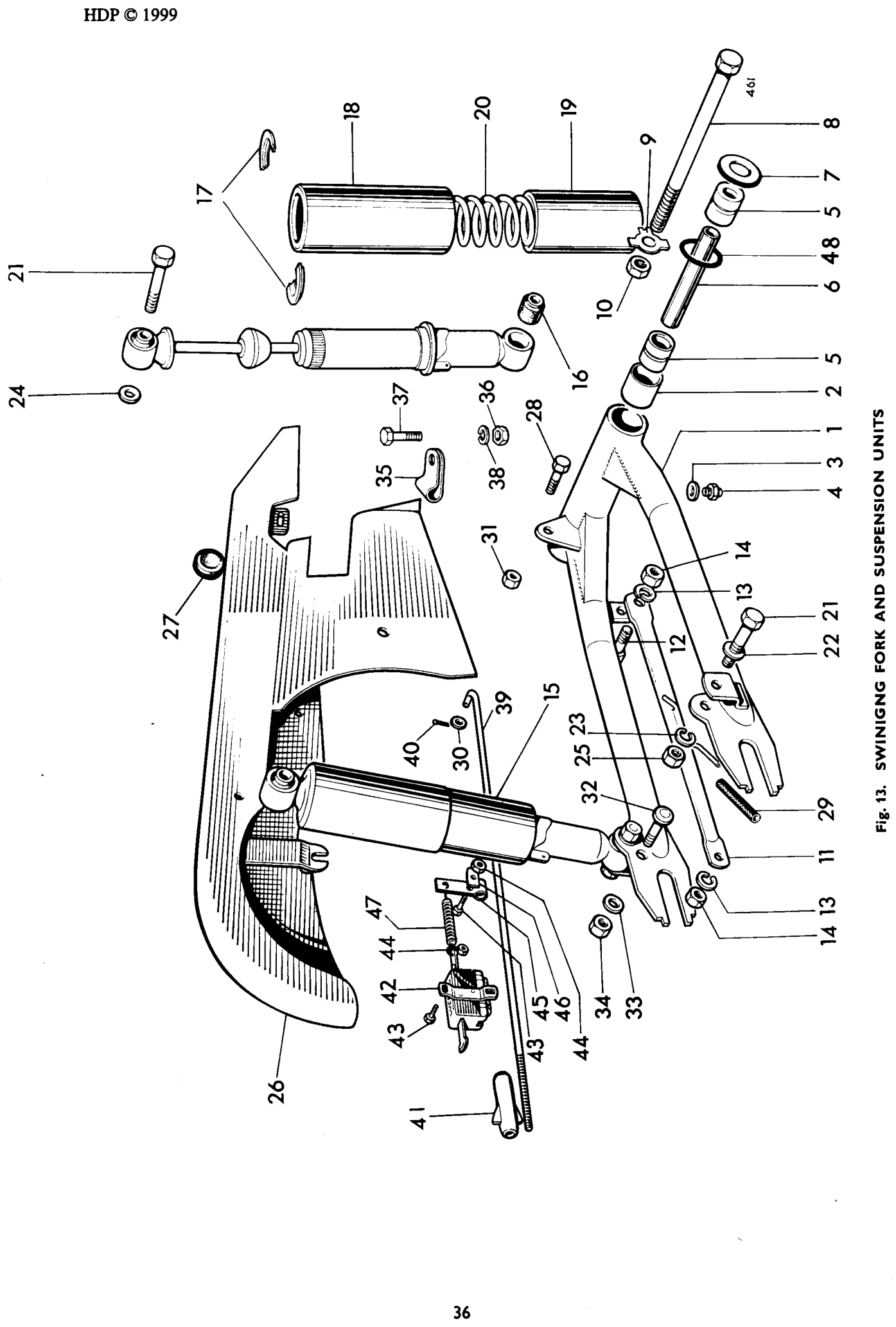 SWINGING FORK AND SUSPENSION UNITS