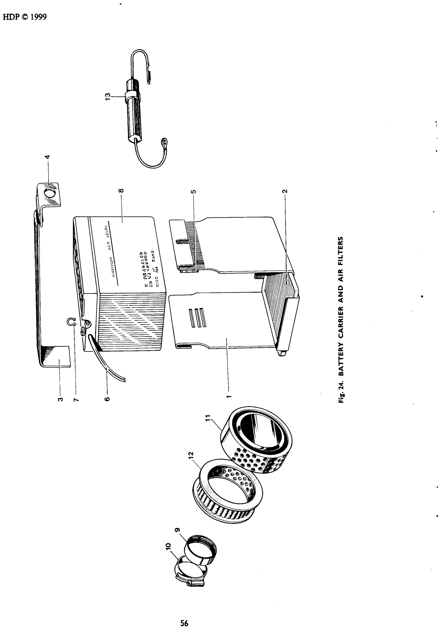 BATTERY CARRIER AND AIR FILTERS