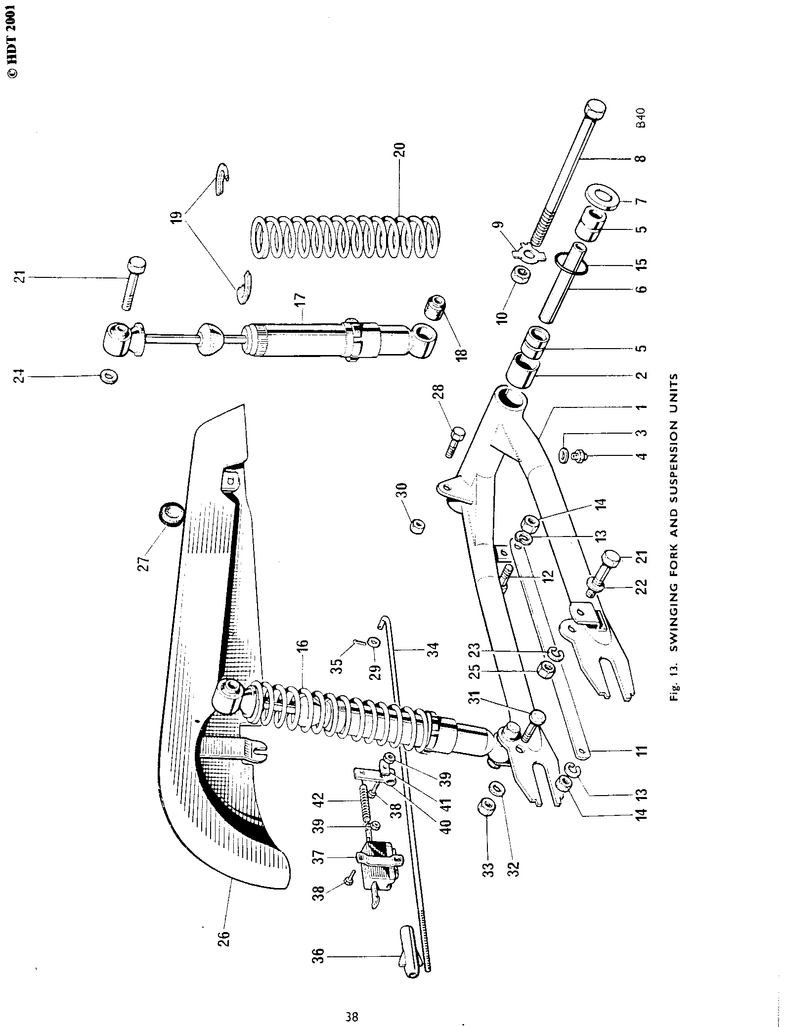 SWINGING FORK AND SUSPENSION UNITS