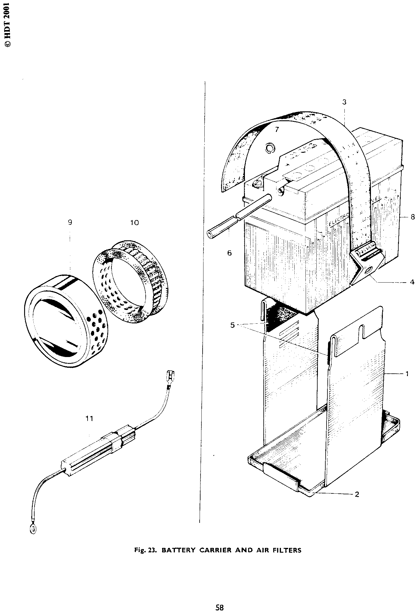 BATTERY CARRIER AND AIR FILTERS