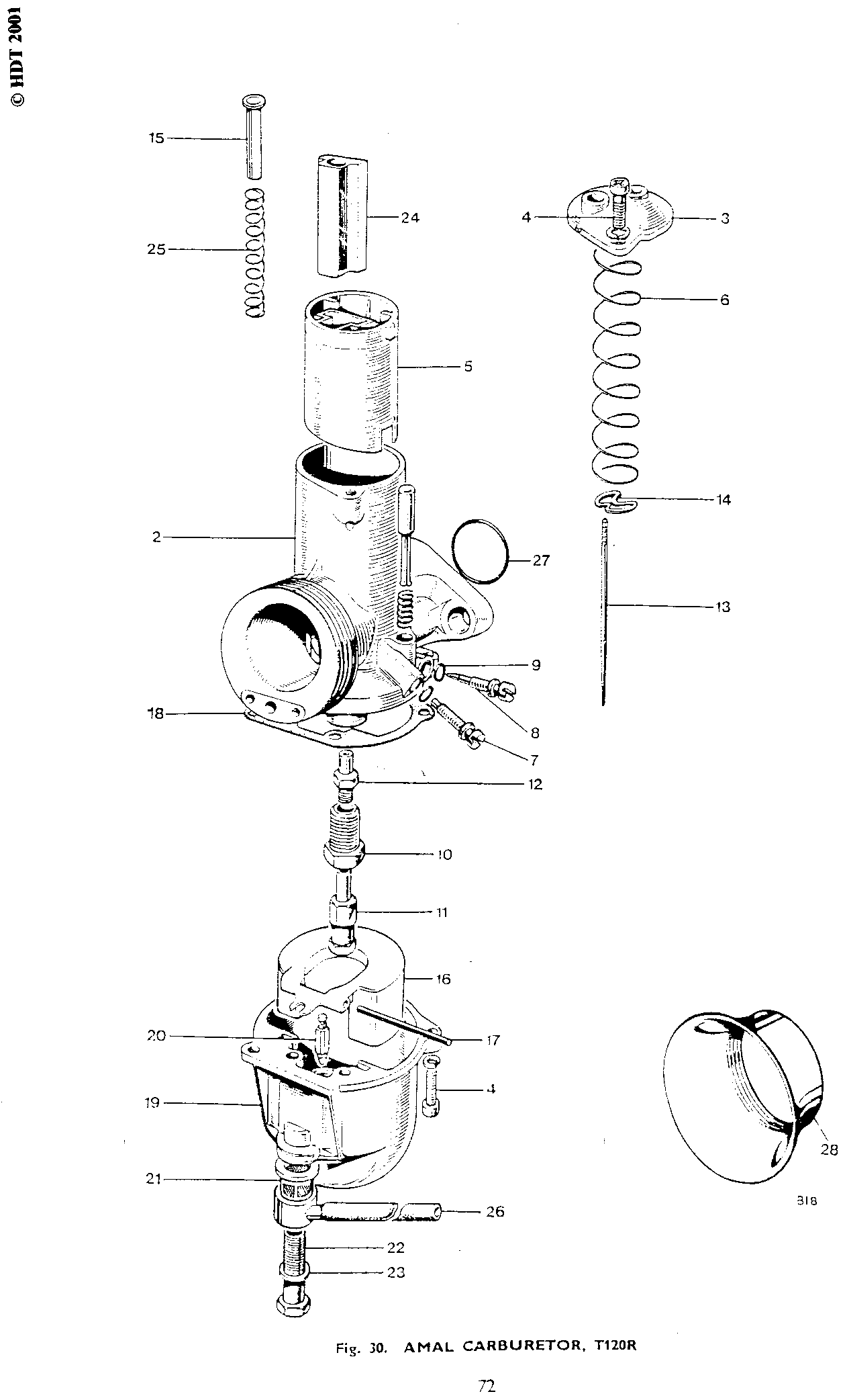 AMAL CARBURETOR T120R