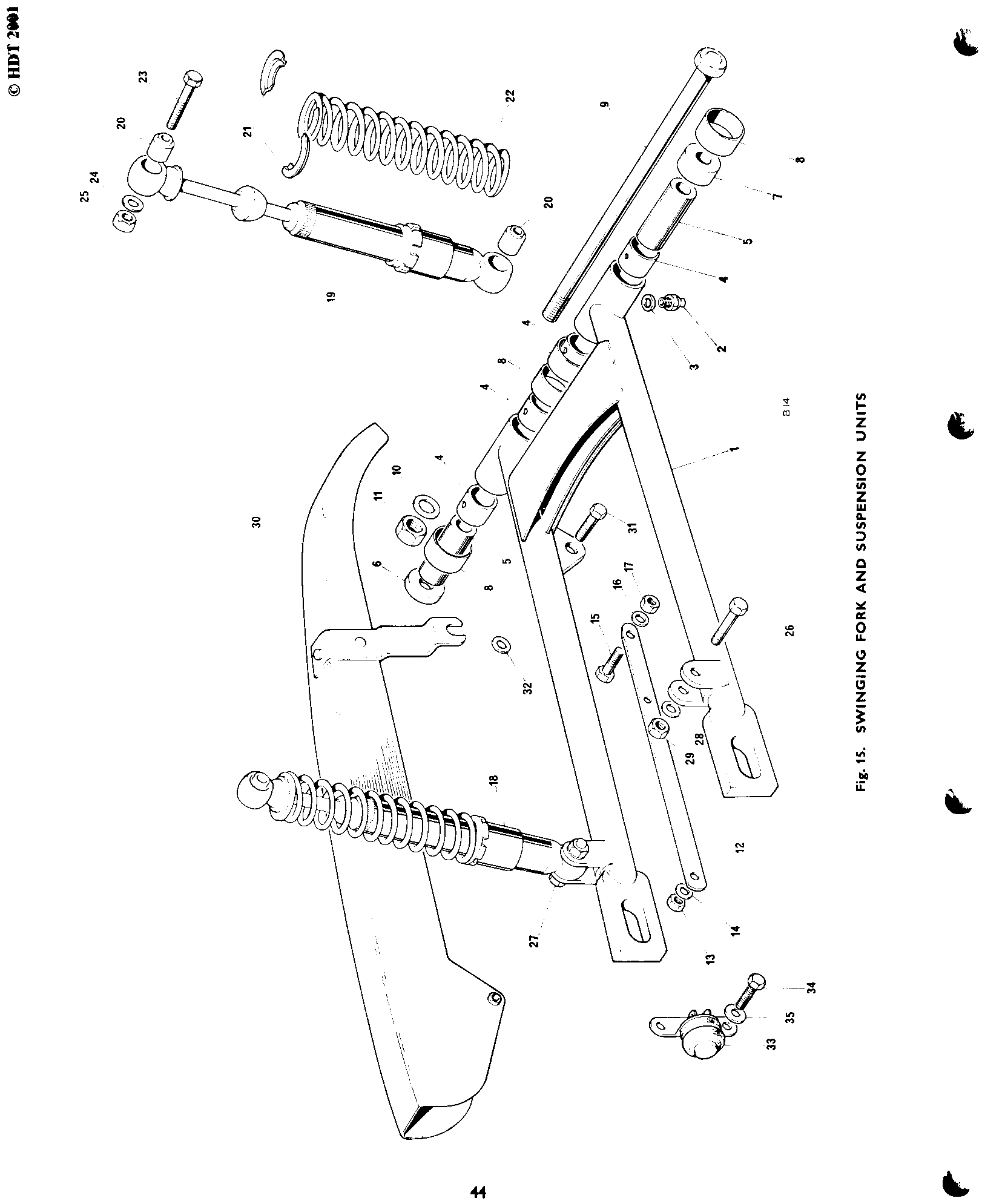 SWINGING ARM AND SUSPENSION UNITS