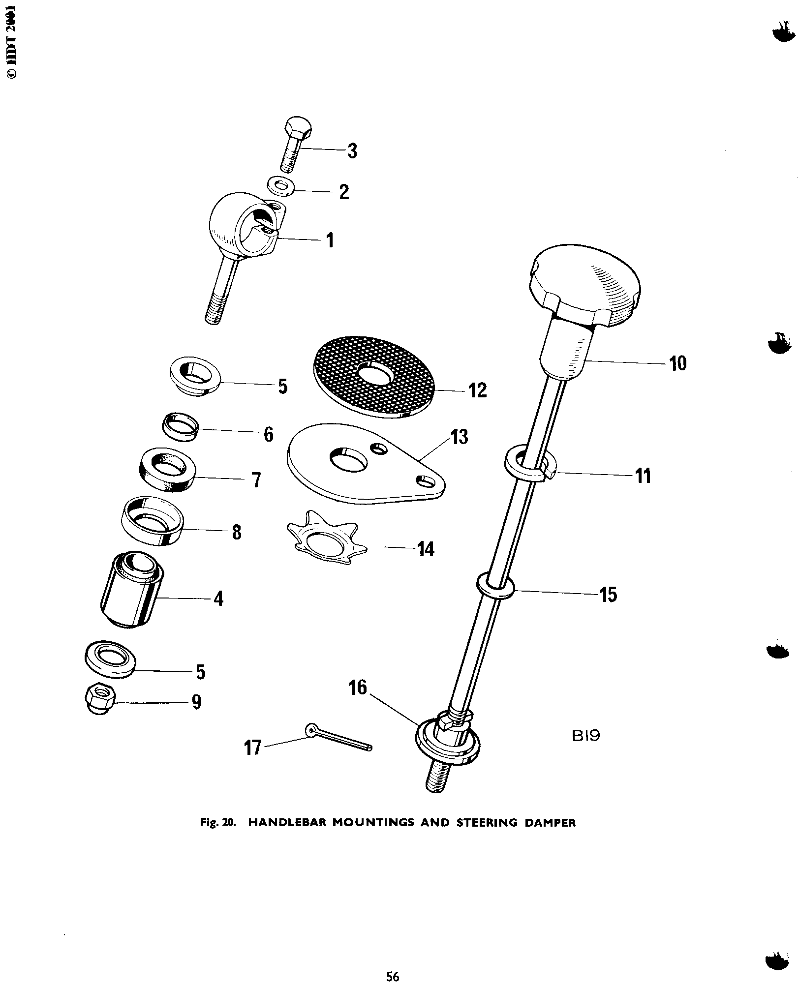 HANDLEBAR MOUNTINGS AND STEERING DAMPER