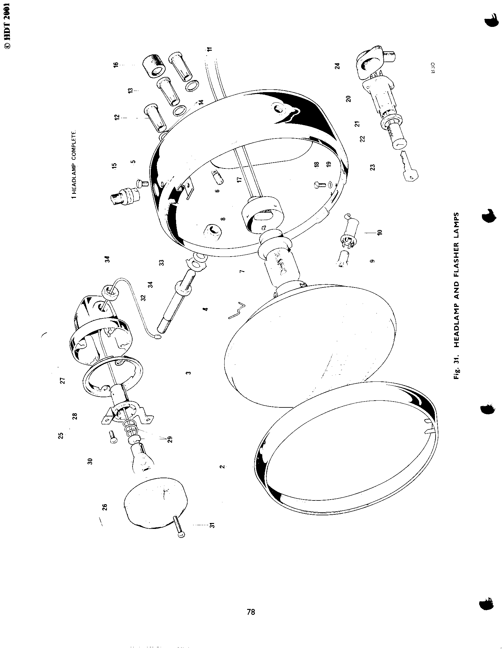 HEADLAMP AND FLASHER LAMPS