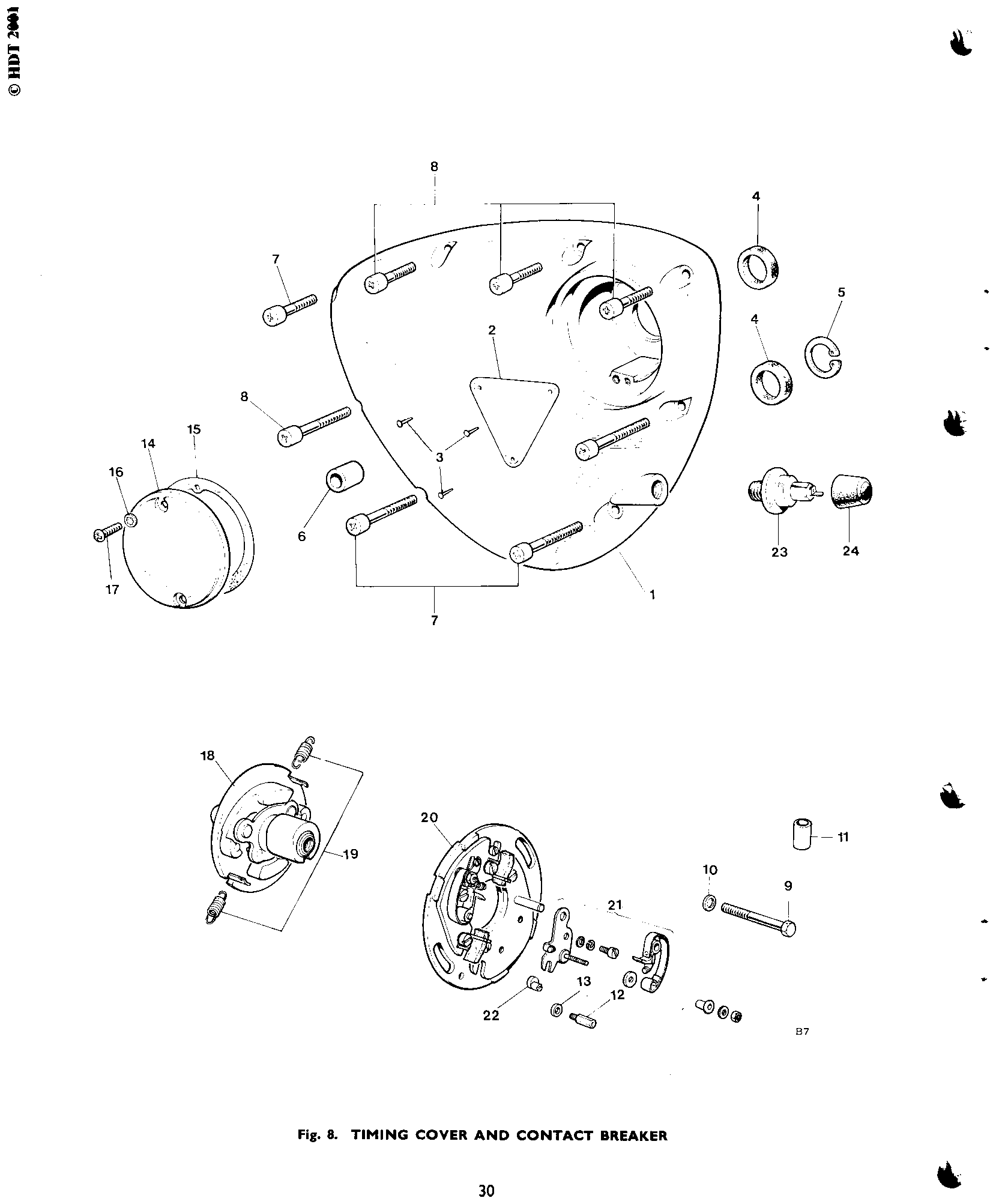 TIMING COVER AND CONTACT BREAKER