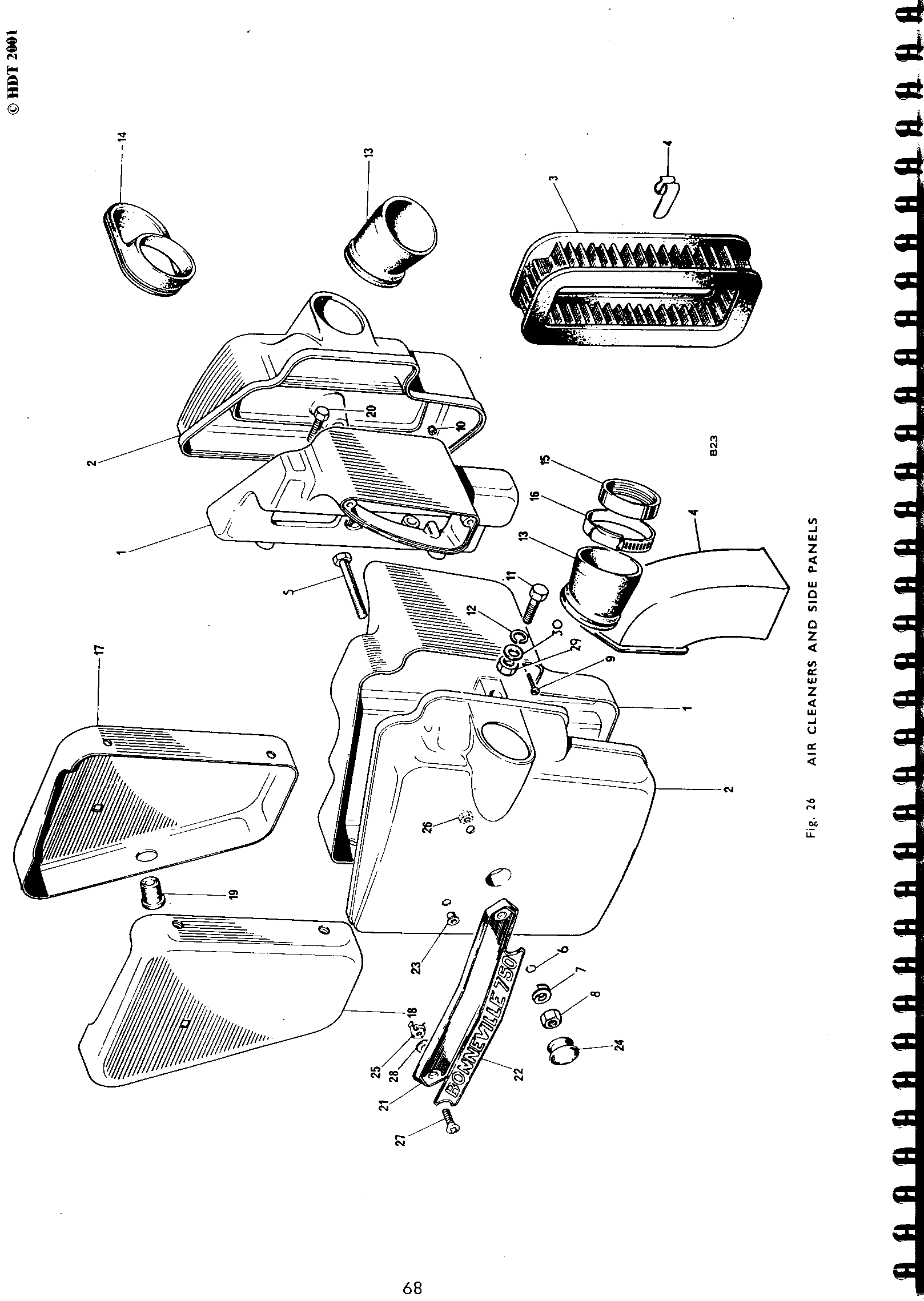 Circlip, cover to body