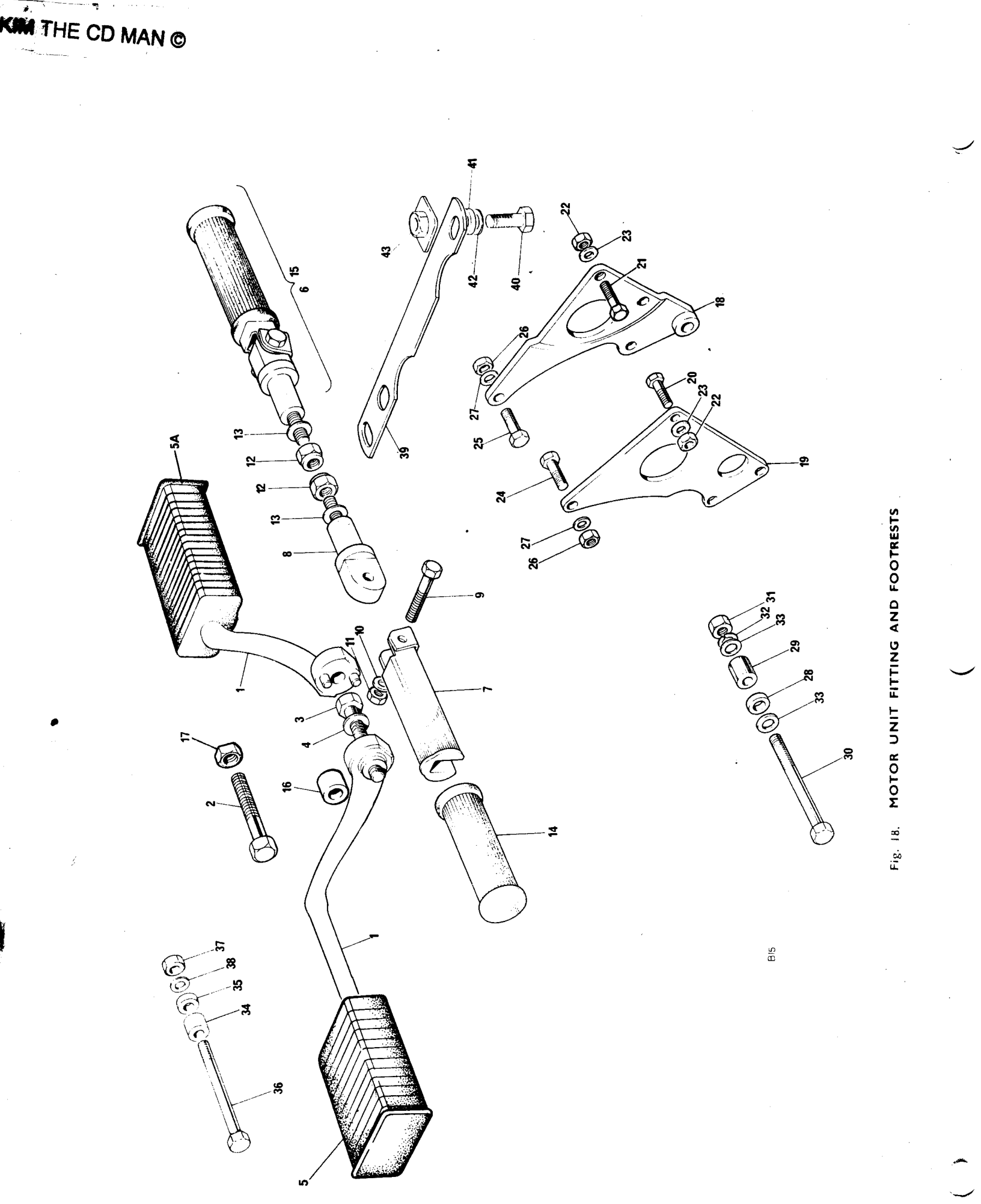 Footrest rubber RH