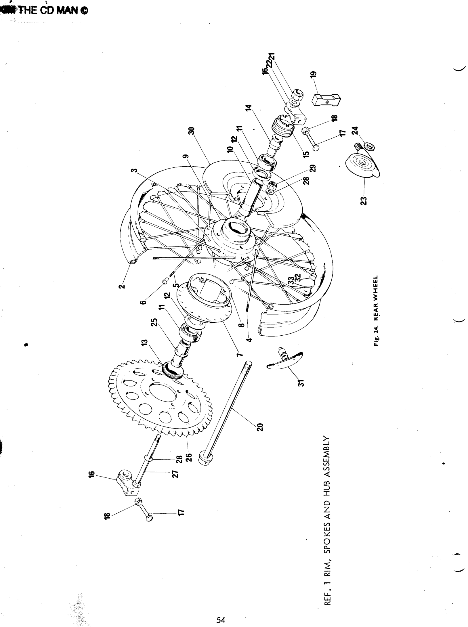 Sprocket 45 tooth - As reqd