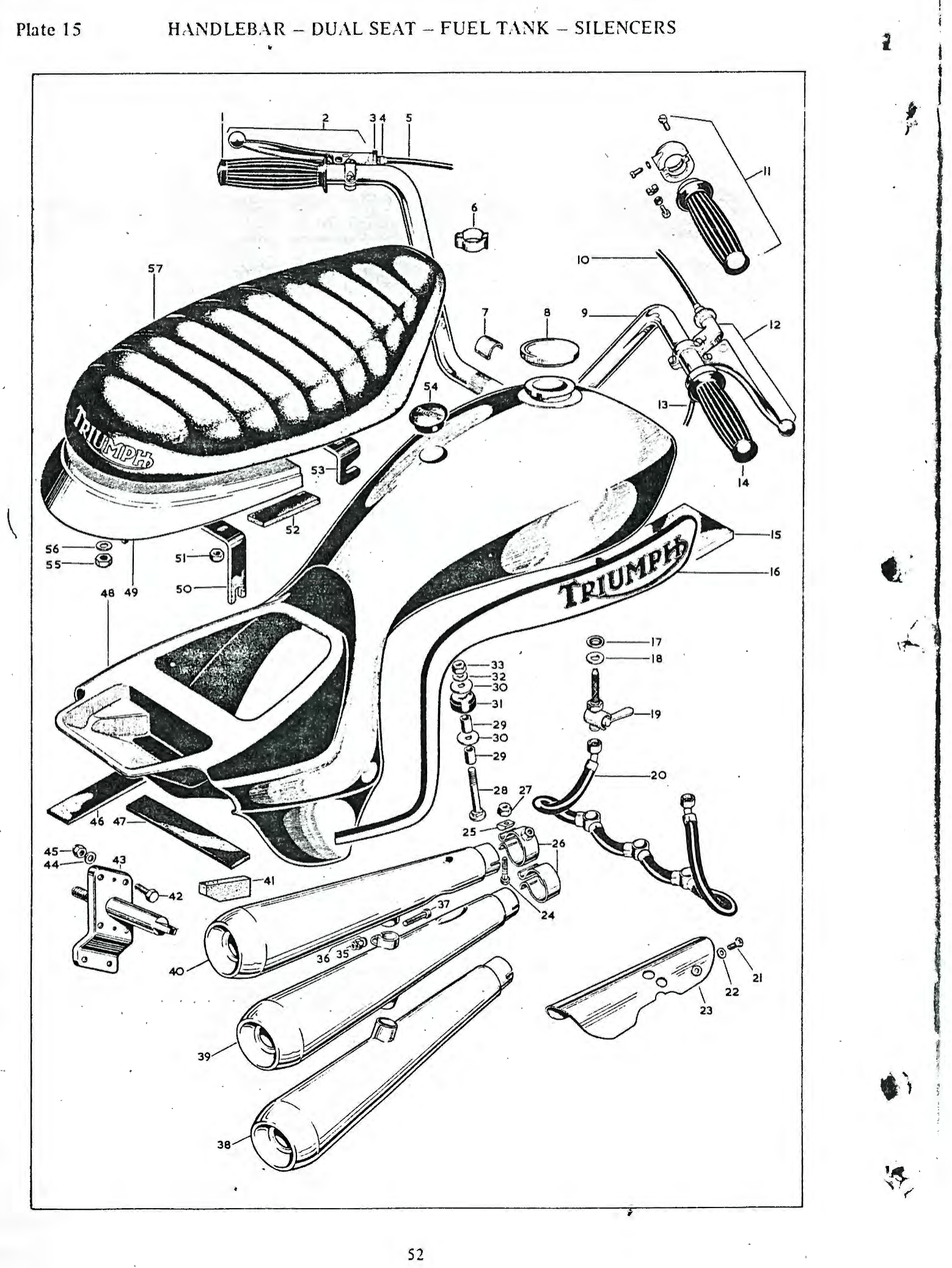 Rubber, pad — dual seat