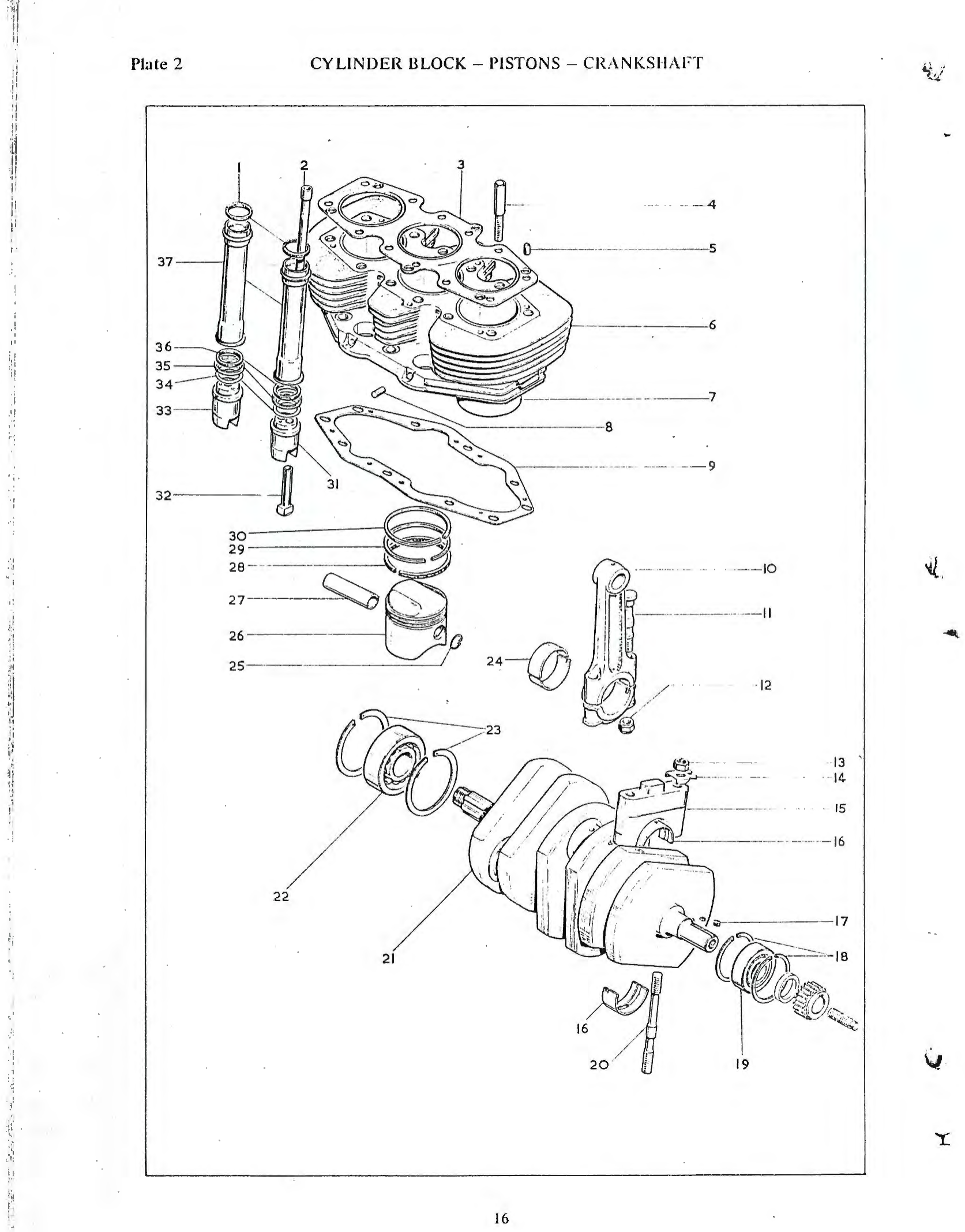 Tappet block – left ('010" oversize)