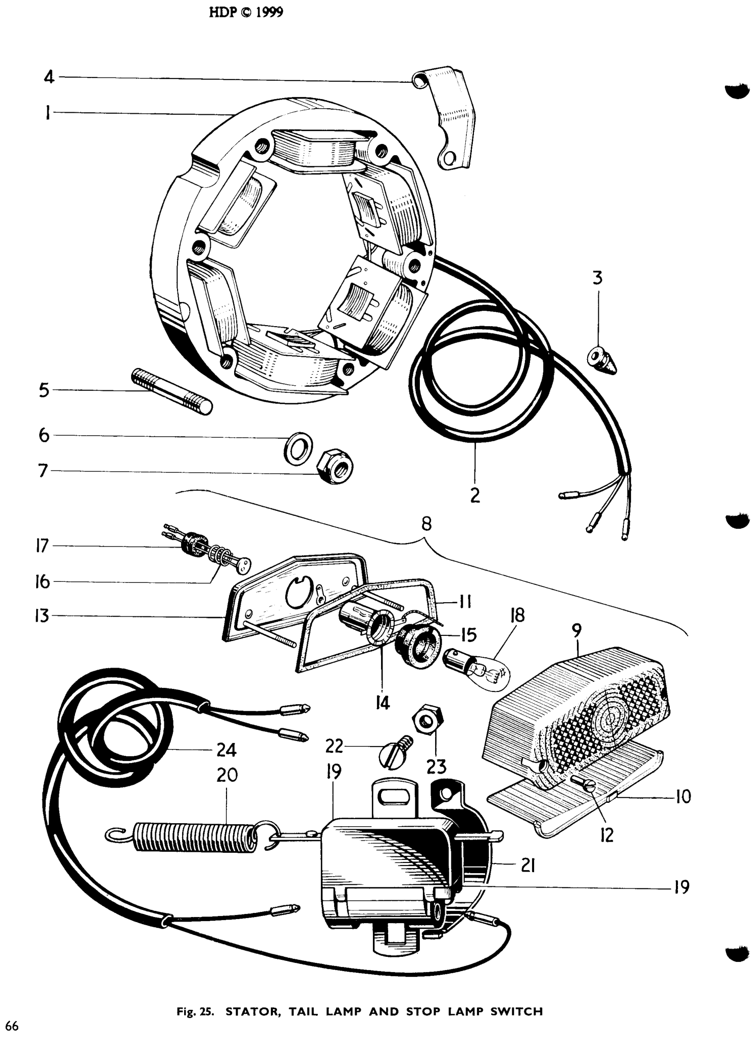 Stator output cable