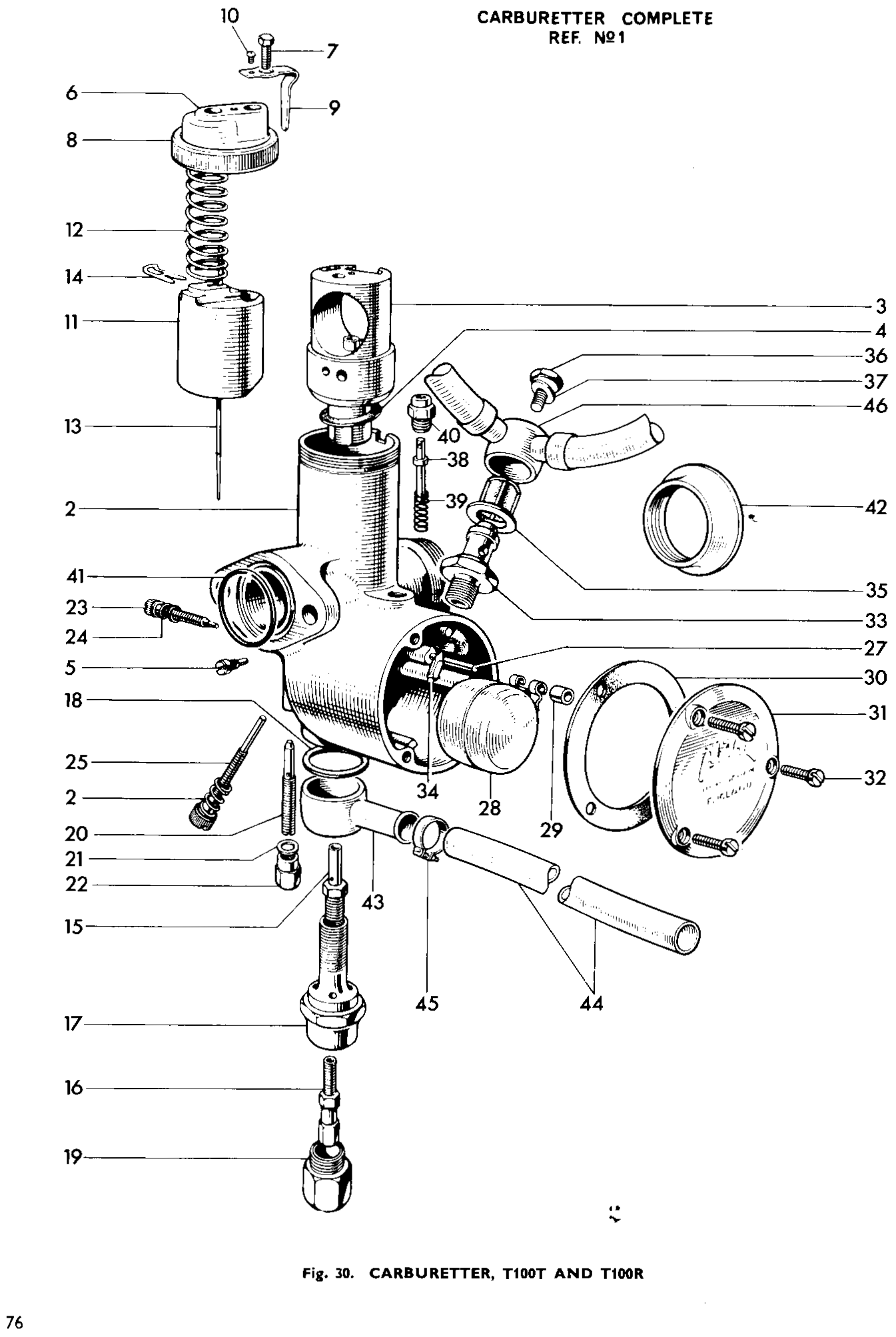 Petrol pipe, carb. to carb.