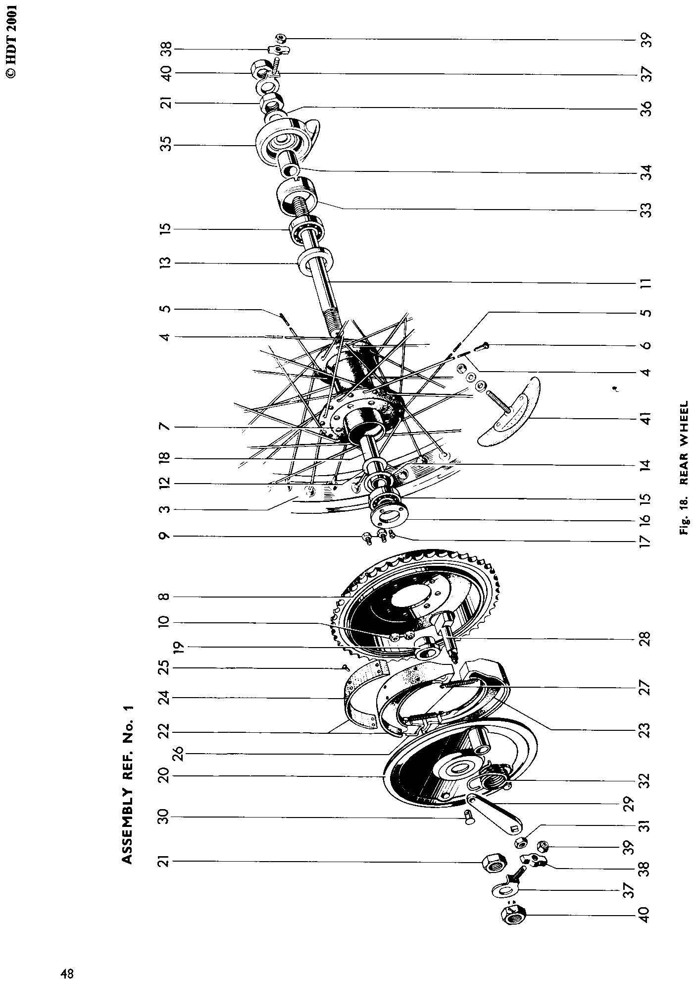 Speedometer gearbox (green washer)