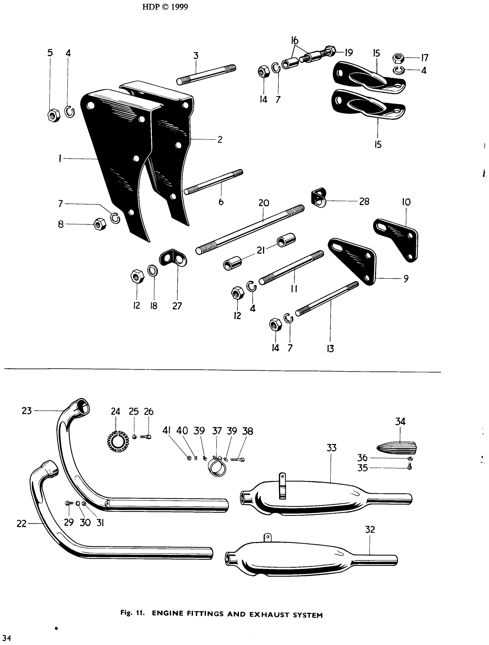 ENGINE FITTINGS AND EXHAUST SYSTEM