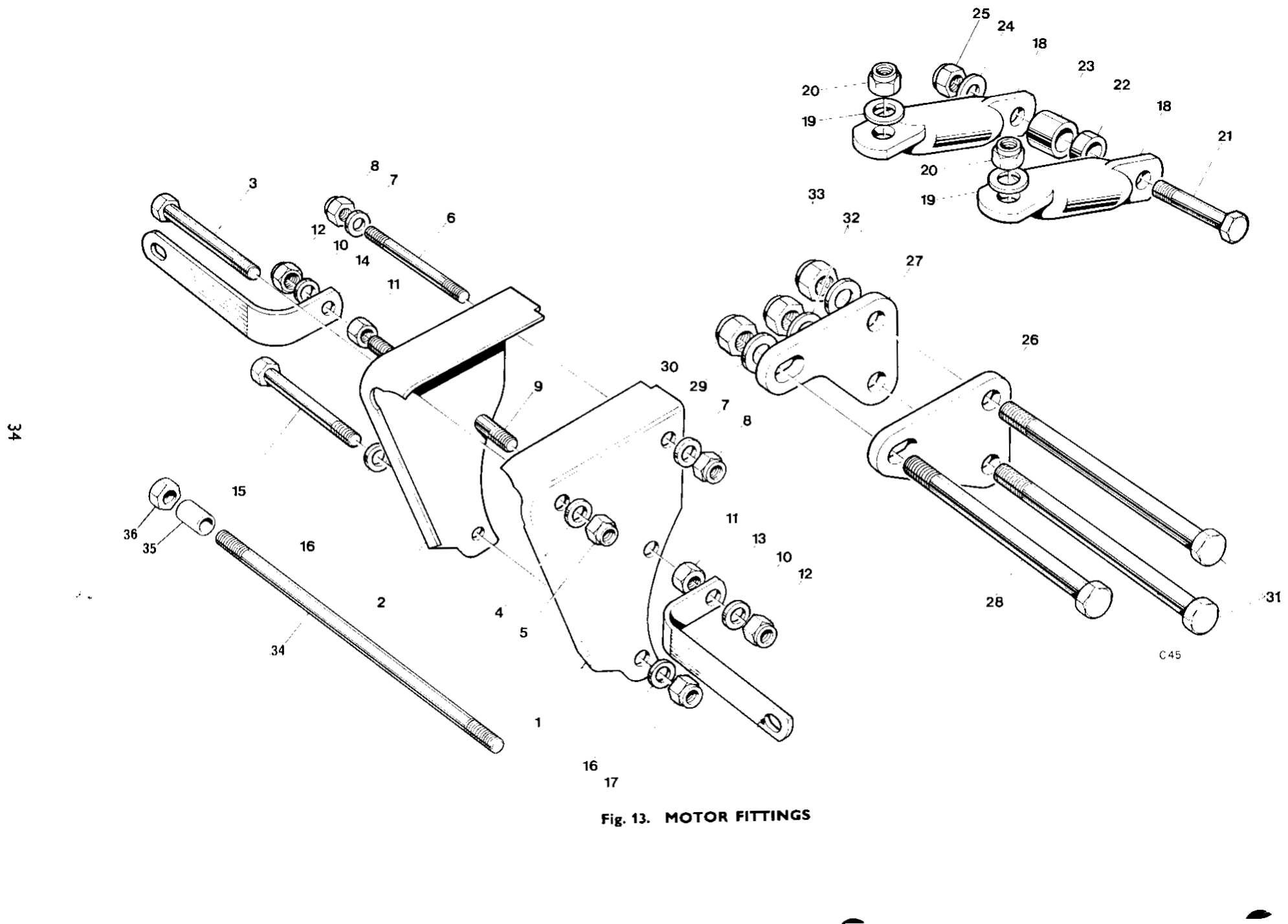 Exhaust bracket—D.S