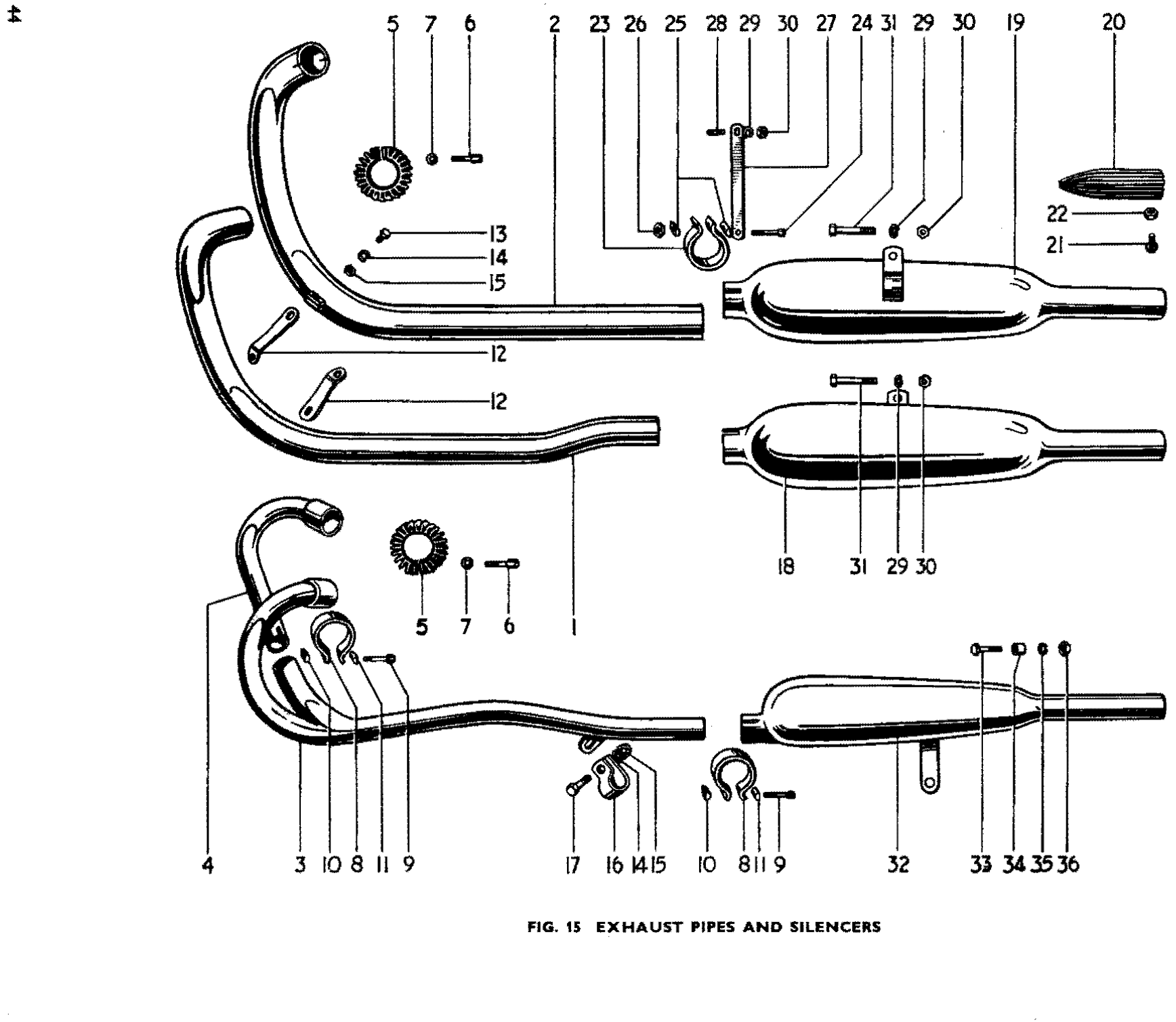 Right exhaust pipe